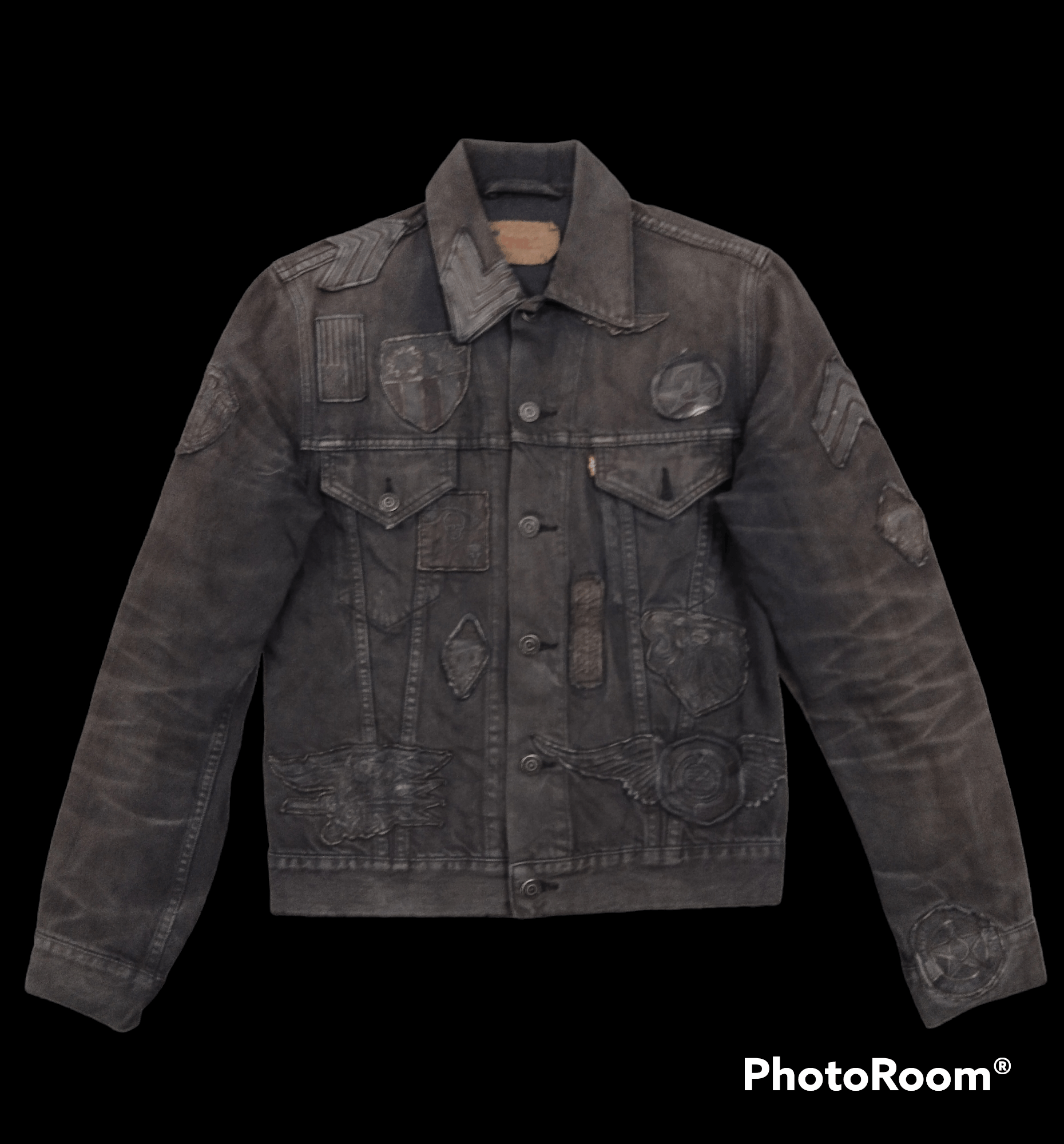Levi's DiSTRESSED SUN FADED PACTHWORK LEVIS DENIM JACKET Size US S / EU 44-46 / 1 - 2 Thumbnail