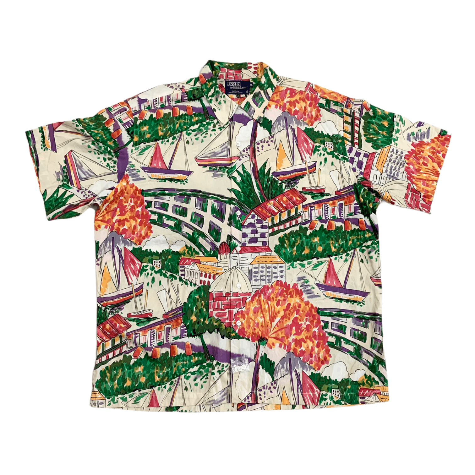 Polo Ralph Lauren × Vintage VINTAGE FULL PRINT POLO RALPH LAUREN BUTTON UPS Size US XL / EU 56 / 4 - 1 Thumbnail