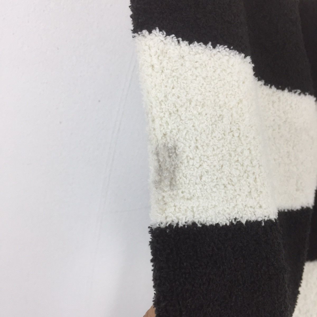 Aran Isles Knitwear × Japanese Brand Semantics design knit wear stripe black white nice design Size US S / EU 44-46 / 1 - 3 Thumbnail