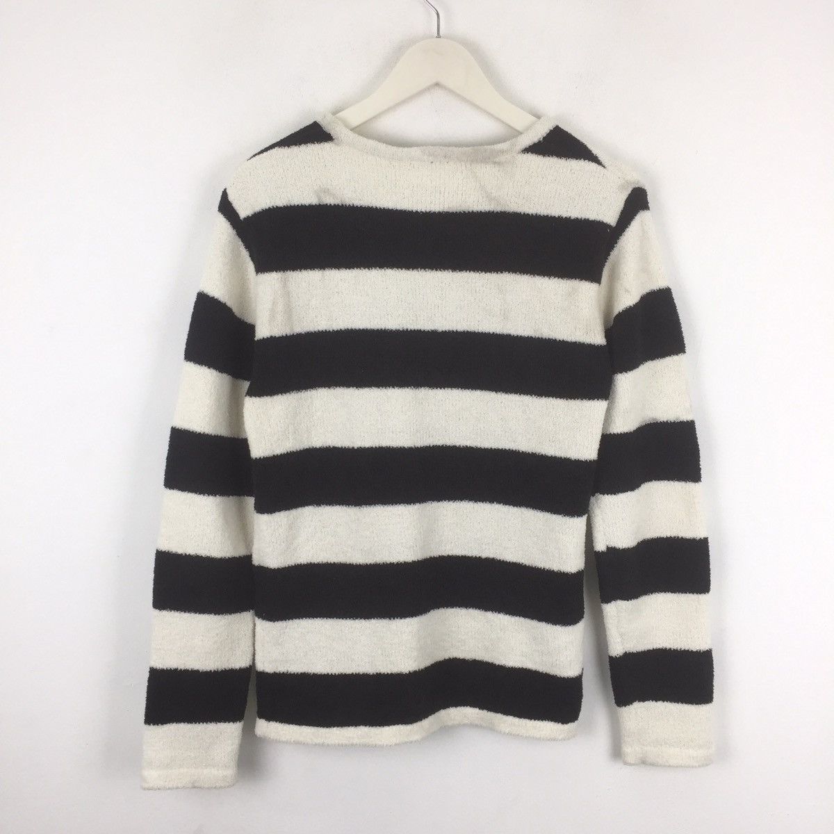Aran Isles Knitwear × Japanese Brand Semantics design knit wear stripe black white nice design Size US S / EU 44-46 / 1 - 4 Thumbnail