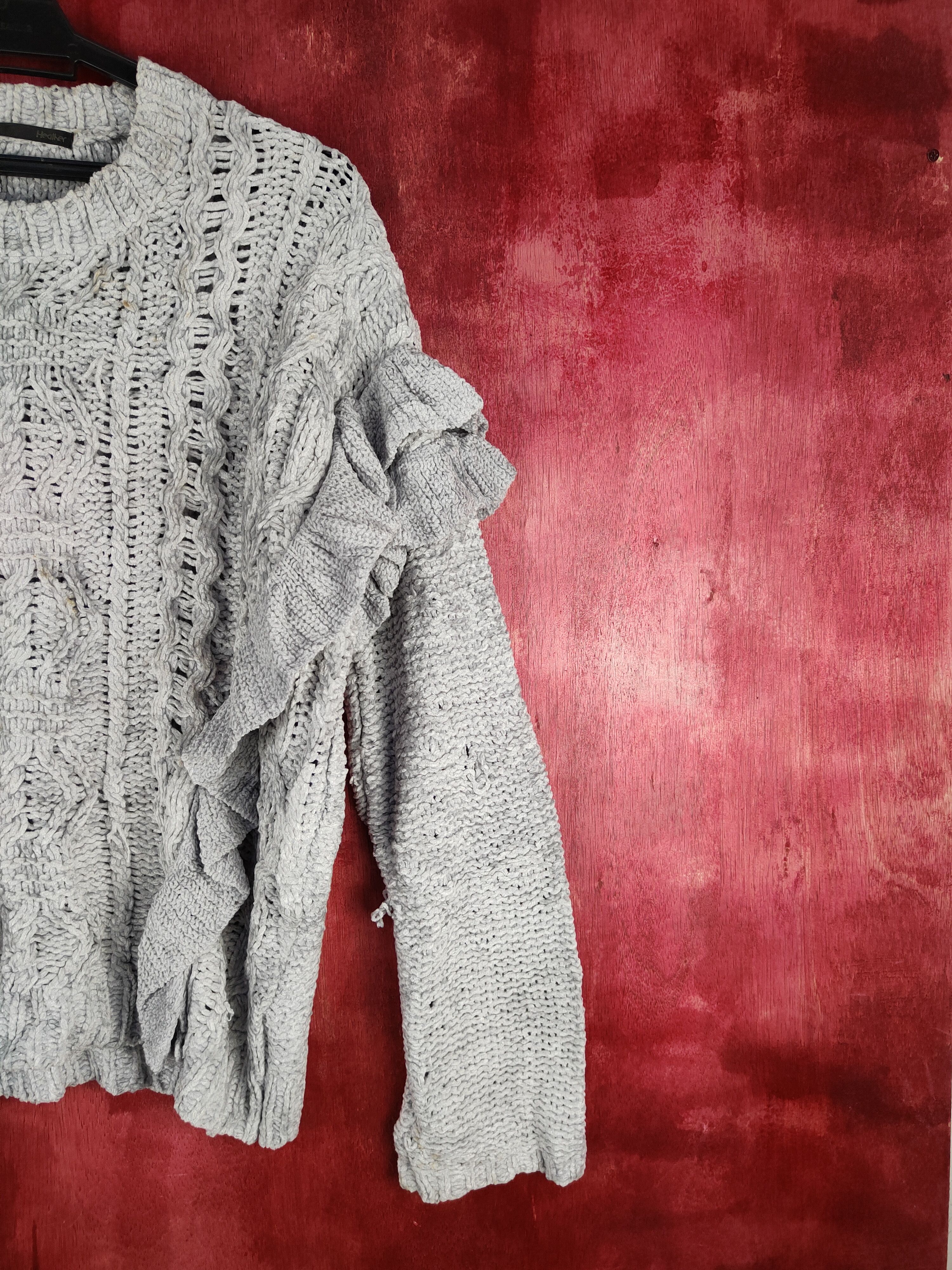 Vintage Heather Gray Knitwear Sweatshirt #218B Size L / US 10 / IT 46 - 5 Thumbnail