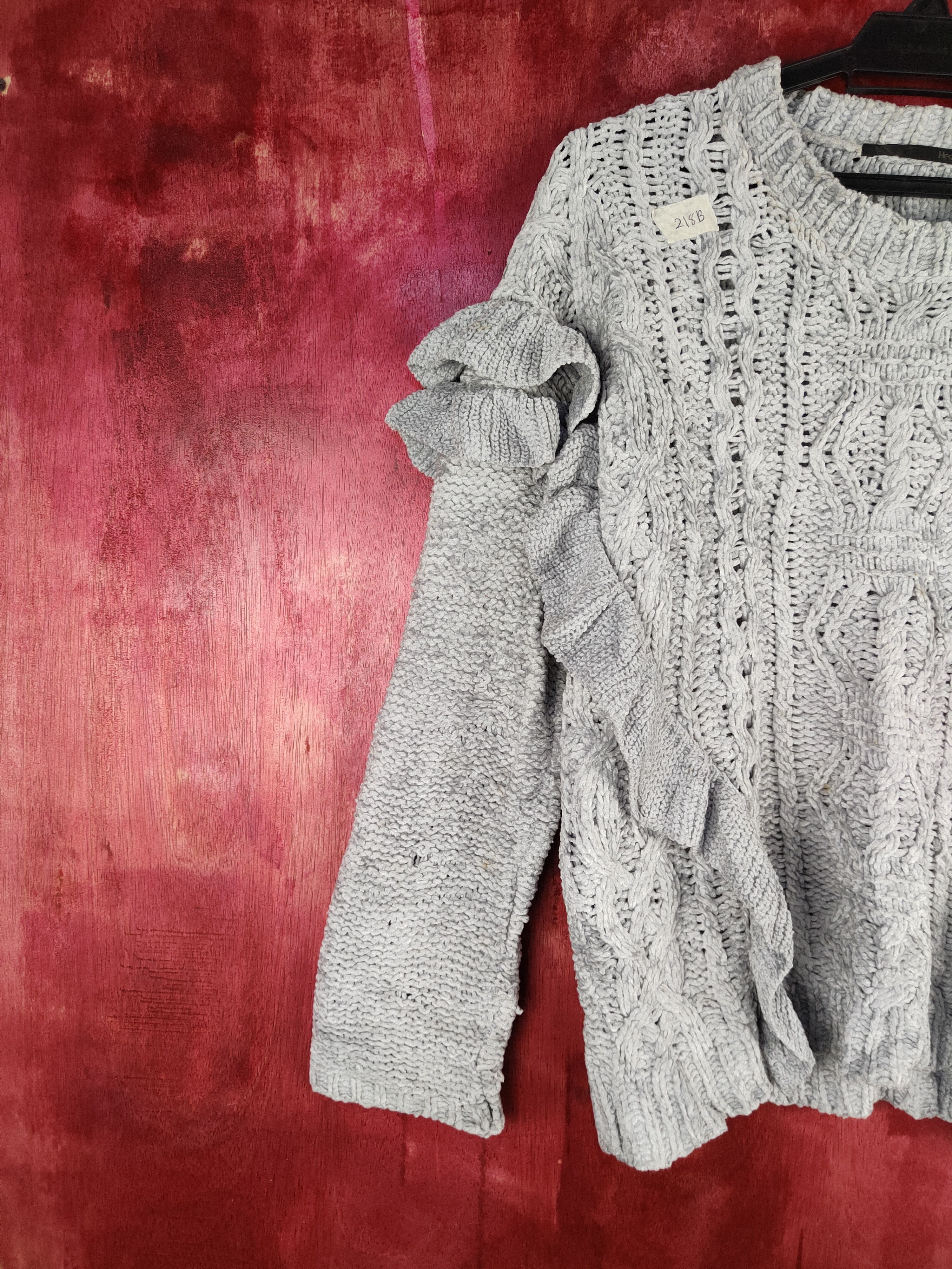 Vintage Heather Gray Knitwear Sweatshirt #218B Size L / US 10 / IT 46 - 3 Thumbnail