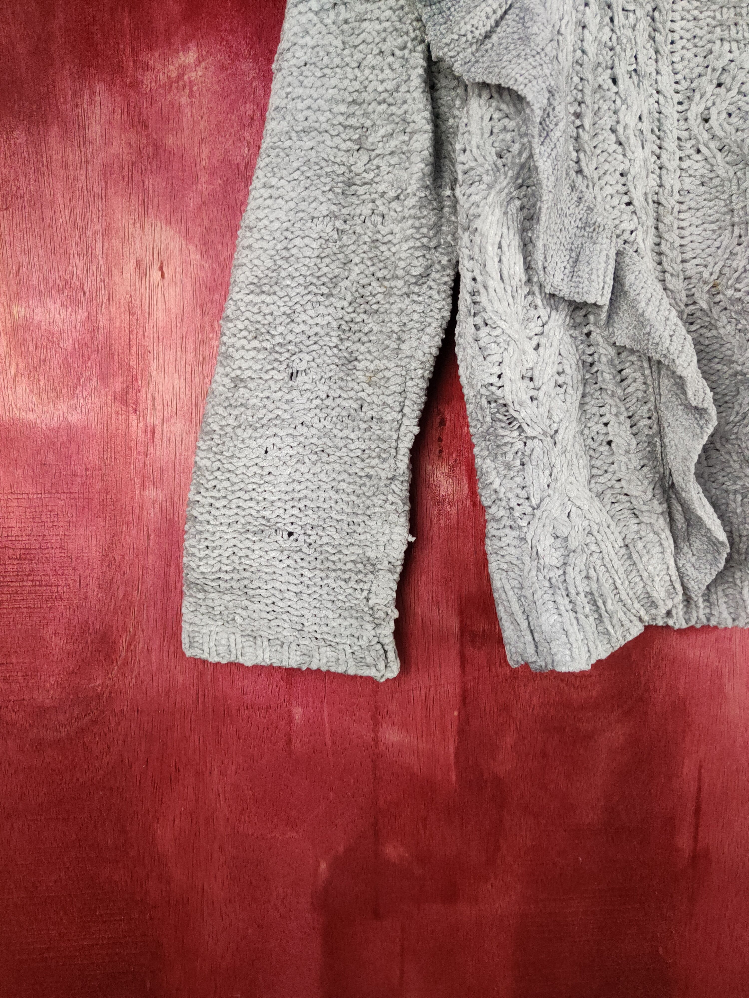 Vintage Heather Gray Knitwear Sweatshirt #218B Size L / US 10 / IT 46 - 4 Thumbnail