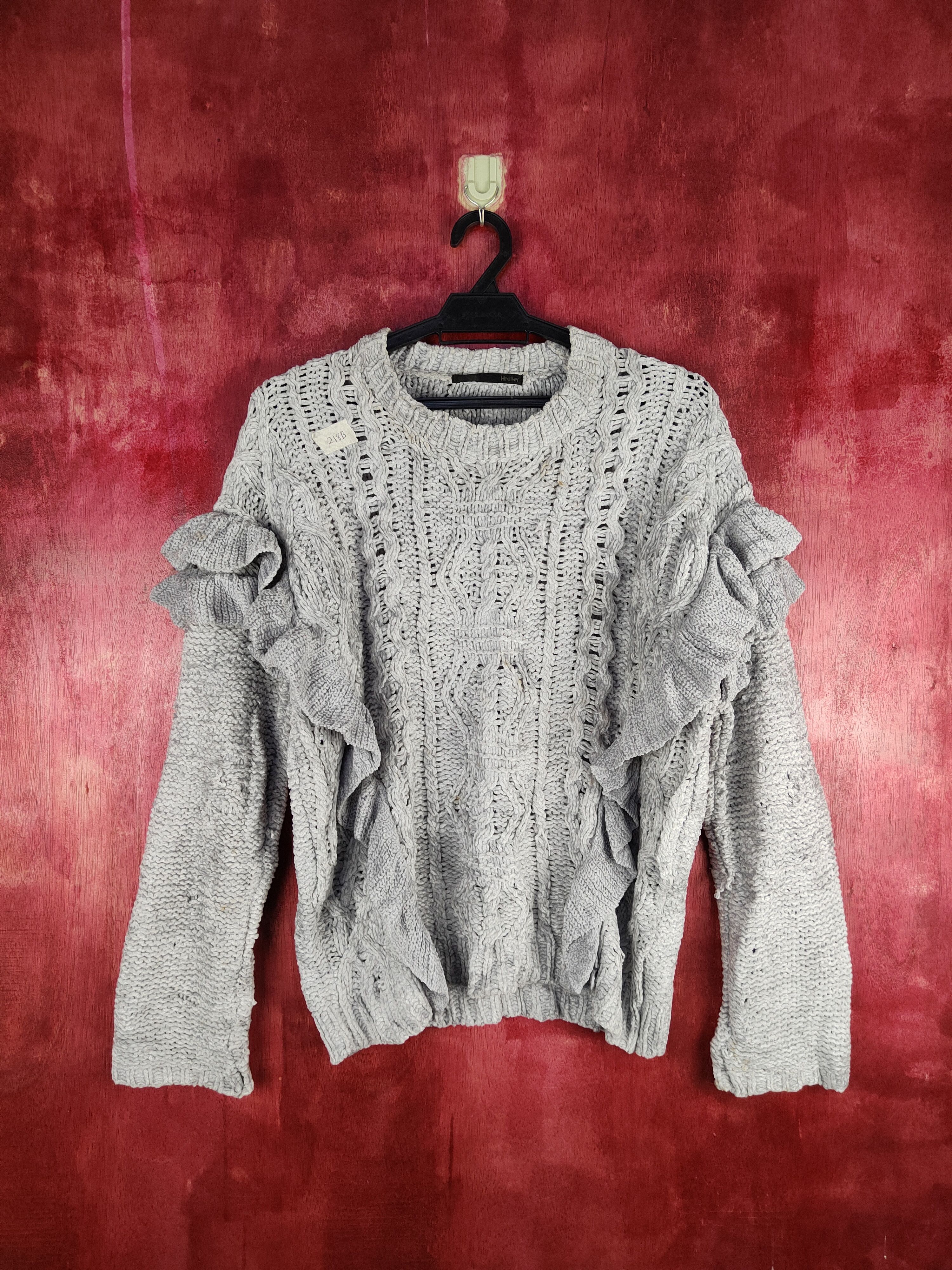 Vintage Heather Gray Knitwear Sweatshirt #218B Size L / US 10 / IT 46 - 1 Thumbnail