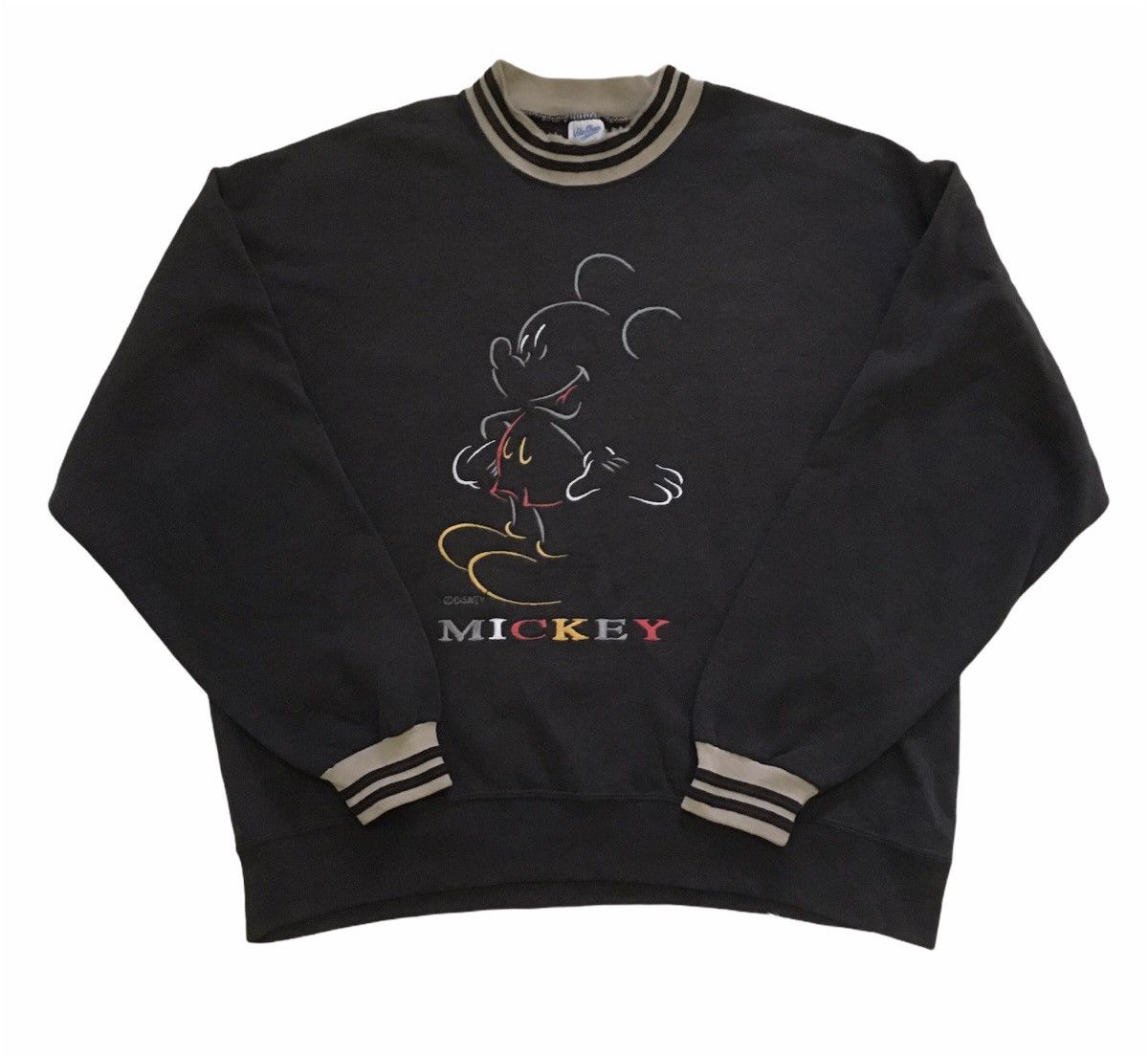 Mickey Mouse × Velva Sheen × Vintage Vintage Embroidery Mickey Mouse Sweatshirt Size US L / EU 52-54 / 3 - 1 Thumbnail