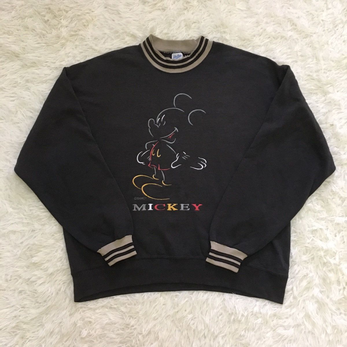 Mickey Mouse × Velva Sheen × Vintage Vintage Embroidery Mickey Mouse Sweatshirt Size US L / EU 52-54 / 3 - 2 Thumbnail