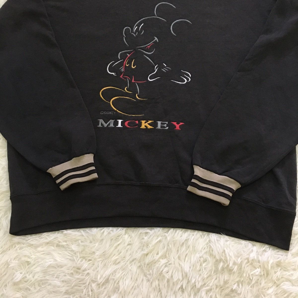 Mickey Mouse × Velva Sheen × Vintage Vintage Embroidery Mickey Mouse Sweatshirt Size US L / EU 52-54 / 3 - 4 Thumbnail