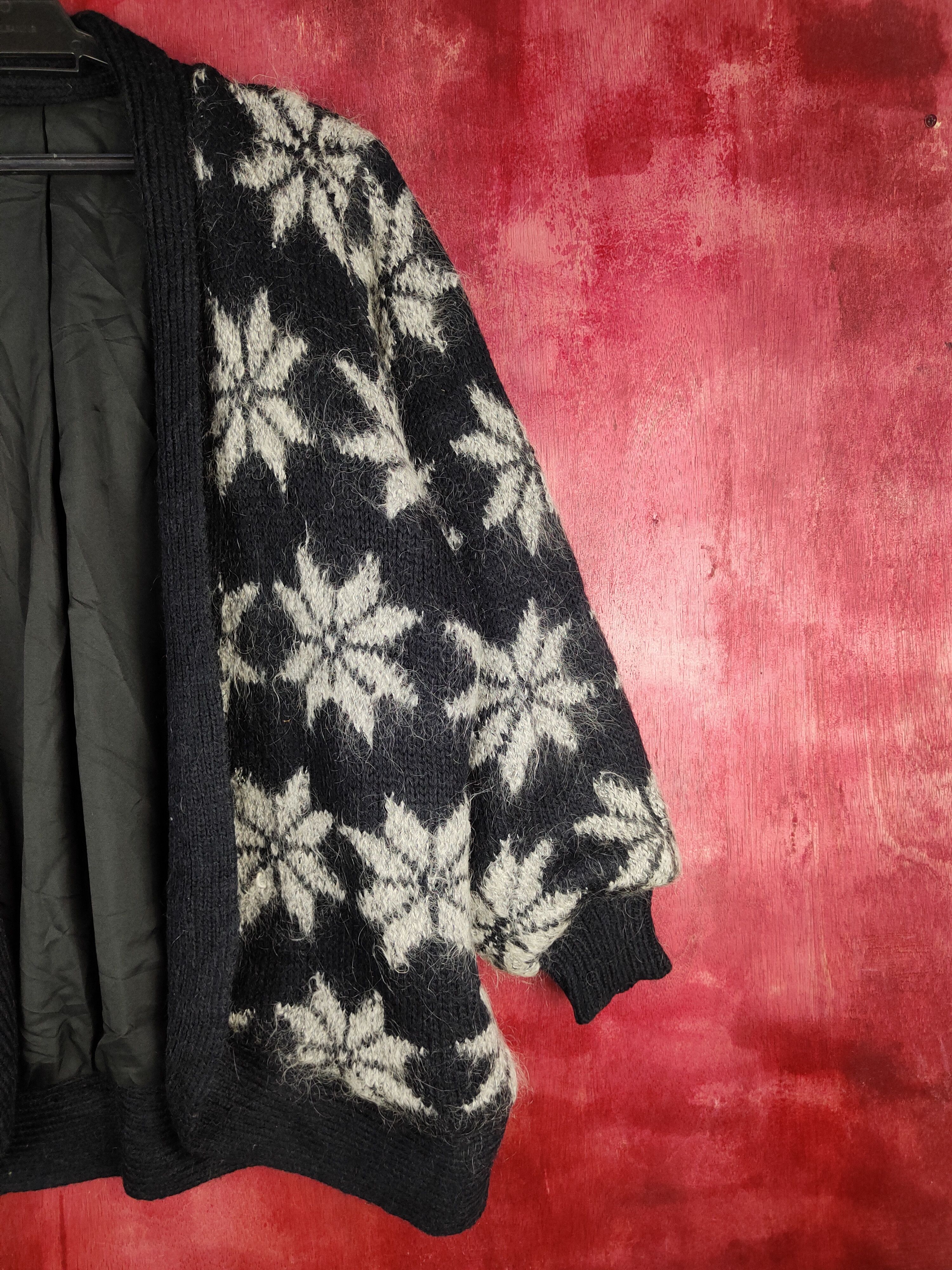 Vintage Japan black Shag Shaggy Fur Mohair Knitwear Cardigan #215B Size US L / EU 52-54 / 3 - 3 Thumbnail