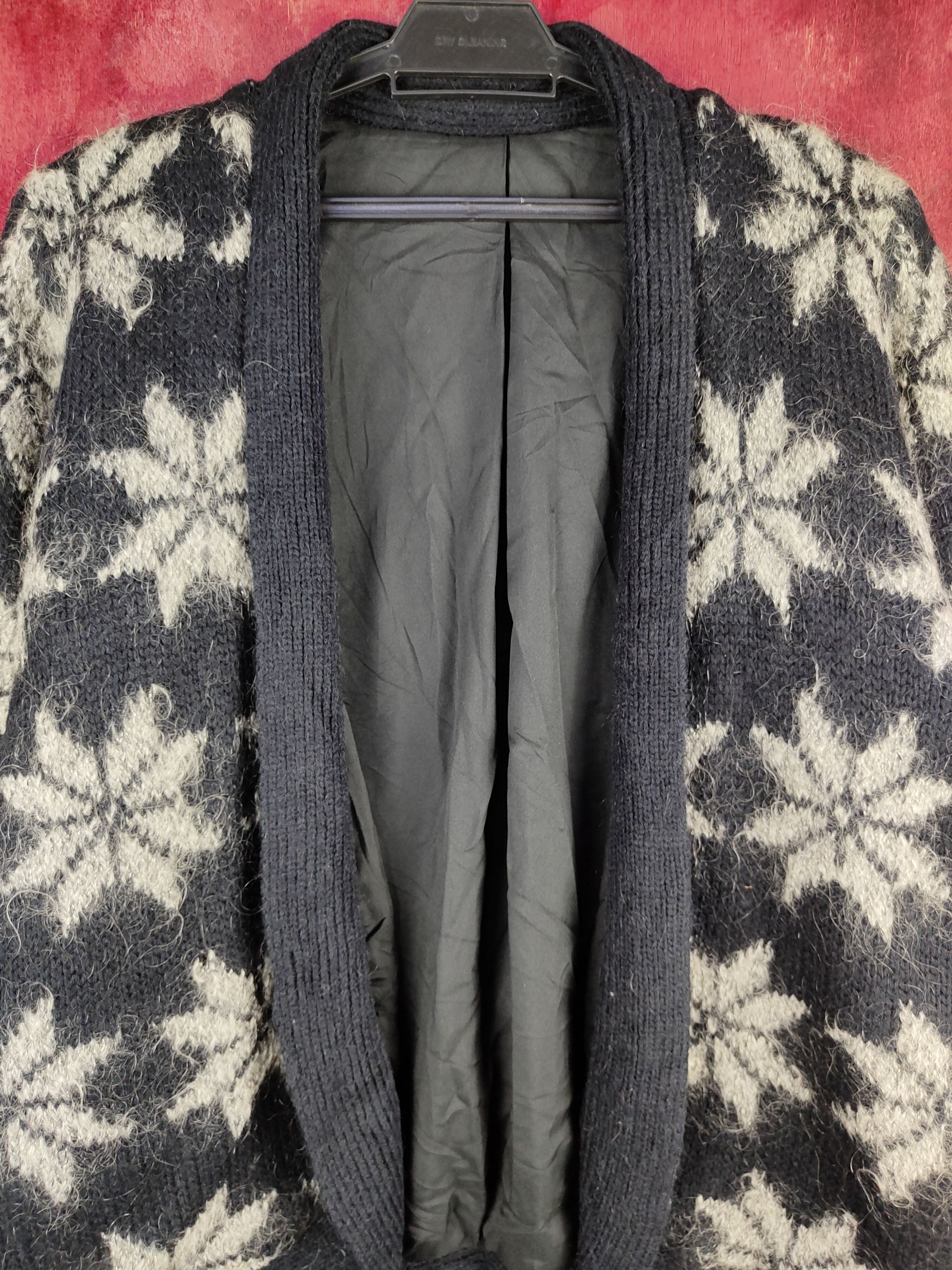 Vintage Japan black Shag Shaggy Fur Mohair Knitwear Cardigan #215B Size US L / EU 52-54 / 3 - 2 Thumbnail