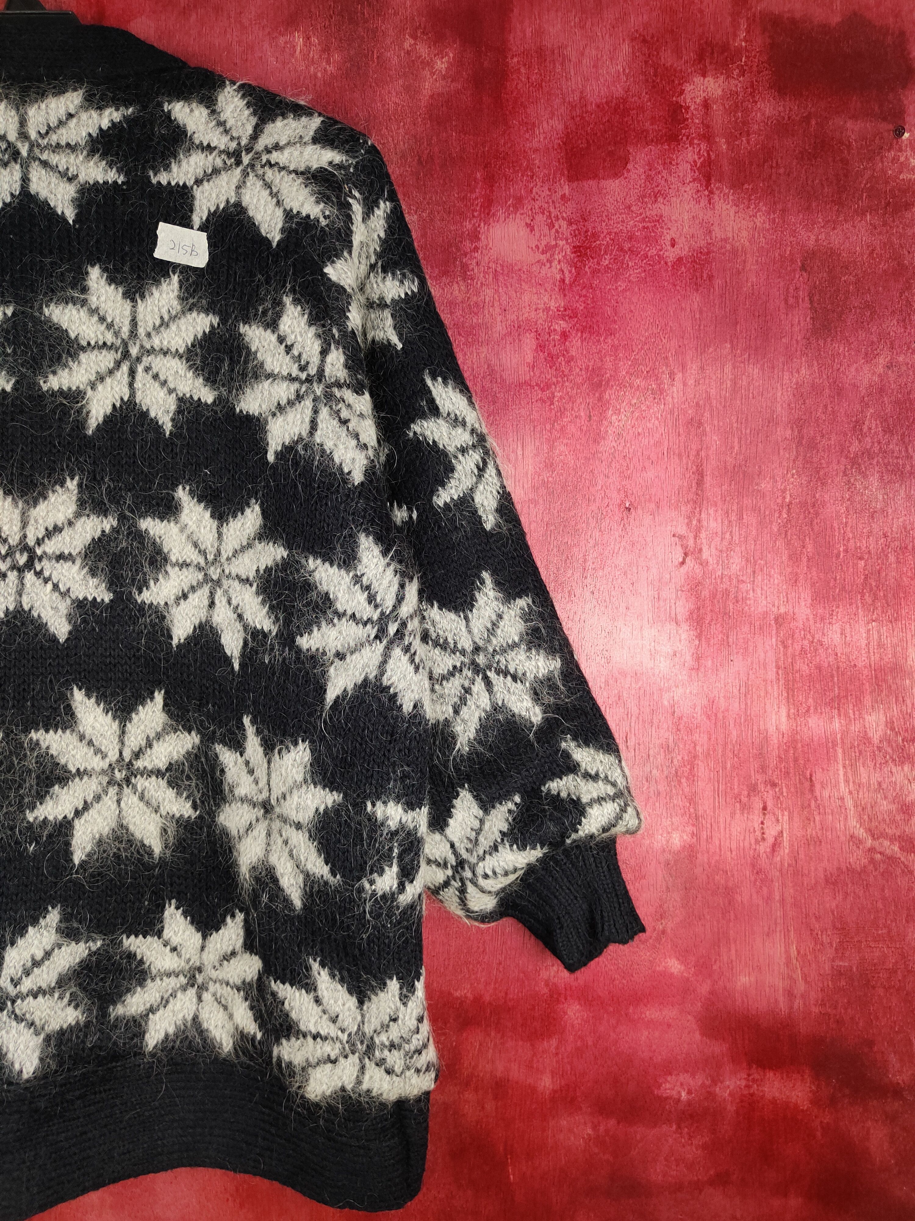 Vintage Japan black Shag Shaggy Fur Mohair Knitwear Cardigan #215B Size US L / EU 52-54 / 3 - 9 Thumbnail