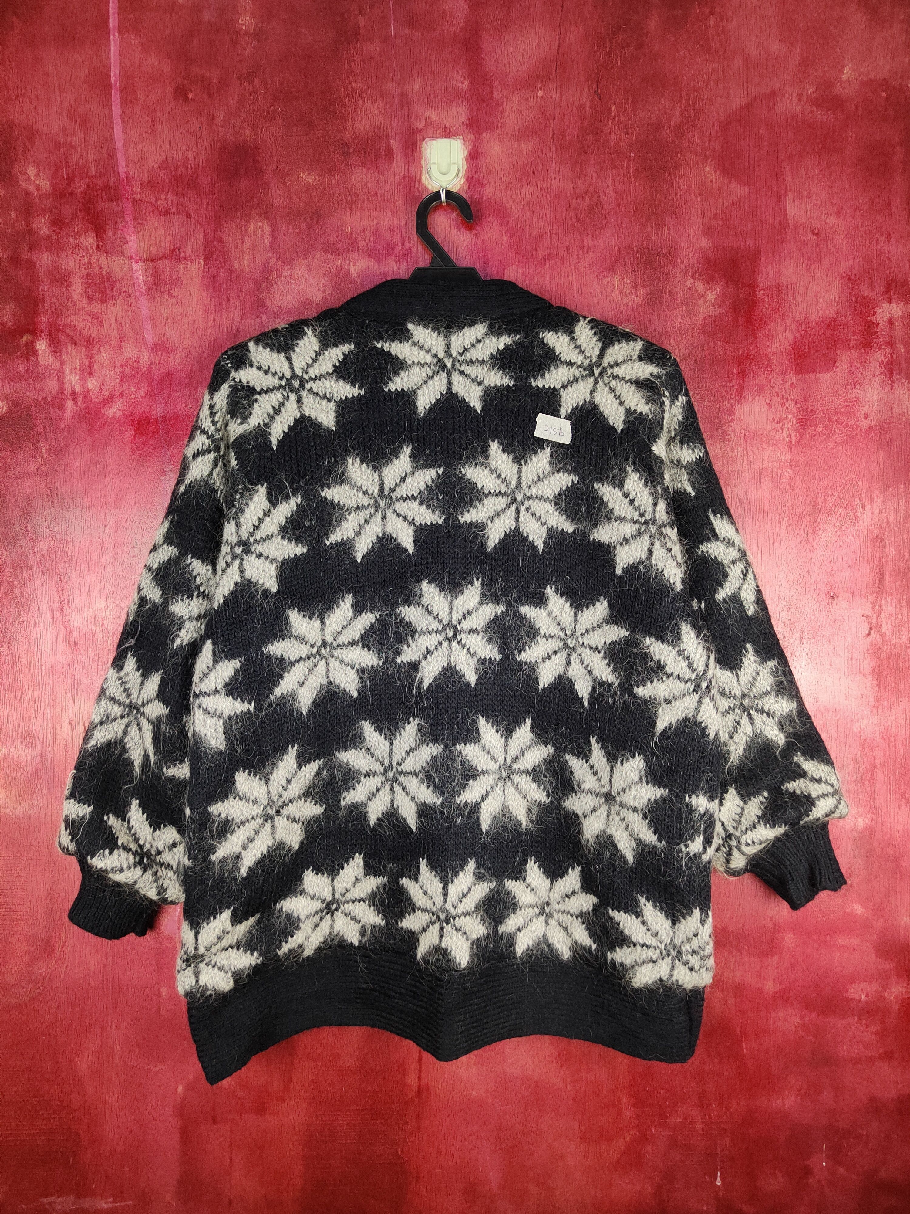 Vintage Japan black Shag Shaggy Fur Mohair Knitwear Cardigan #215B Size US L / EU 52-54 / 3 - 7 Thumbnail