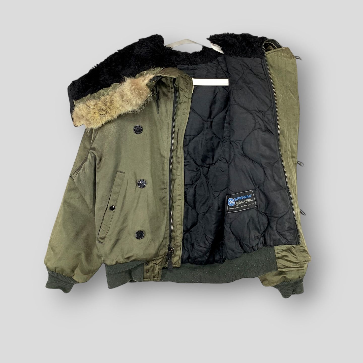 Vintage Spiewak golden fleece fur hood N-2B jacket