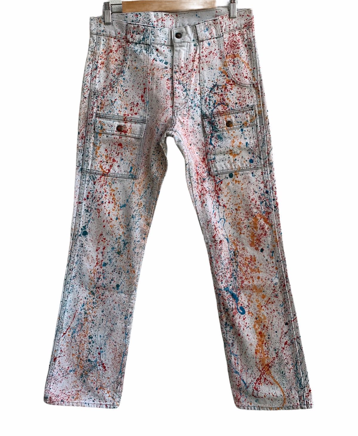 Denime Vintage Custom Made Painter Denim Bush Pants Jeans Size US 32 / EU 48 - 1 Thumbnail