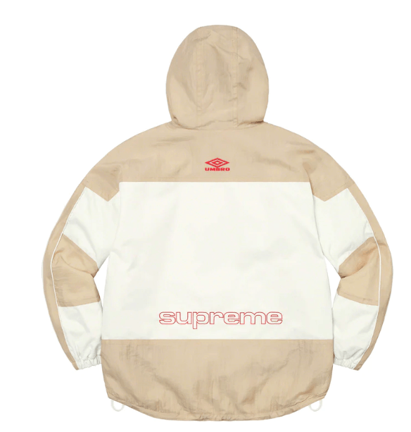 Supreme × Umbro Supreme Umbro Hooded Anorak White/Tan Size Large Size US L / EU 52-54 / 3 - 3 Thumbnail