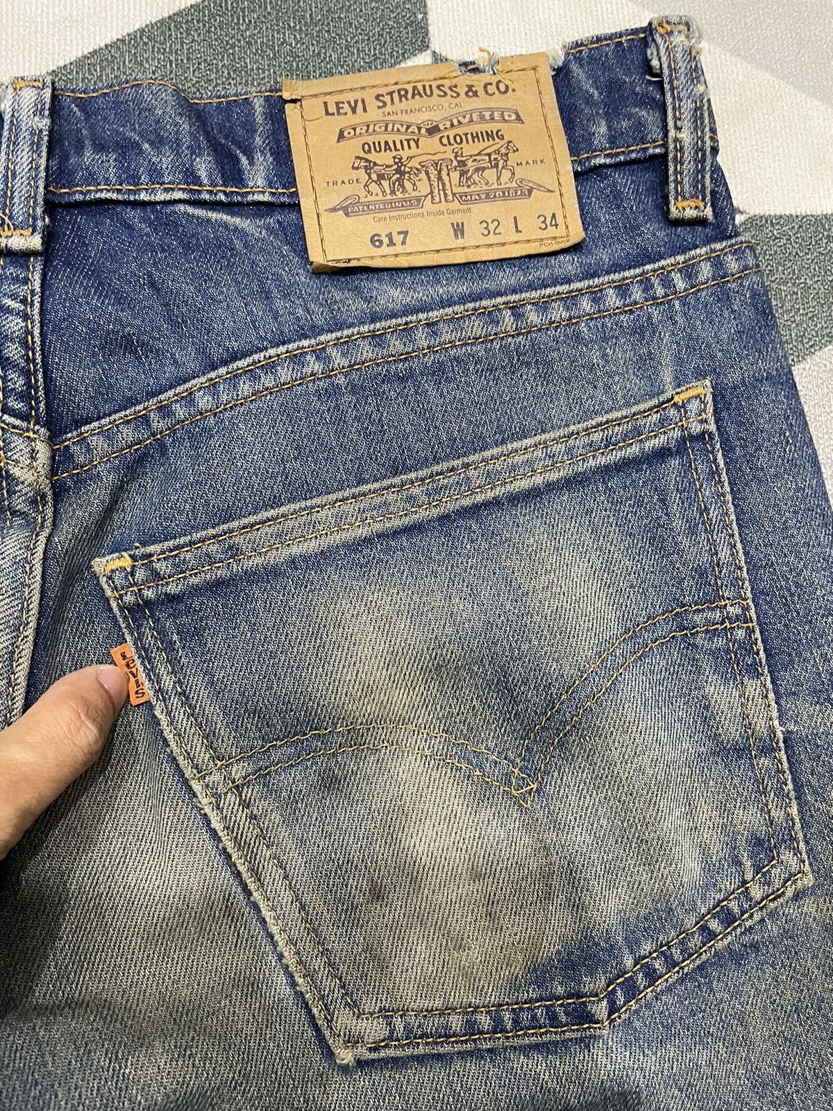 Levi's Vintage 1998 Levis orange tag flare rusty jeans Size US 32 / EU 48 - 7 Thumbnail