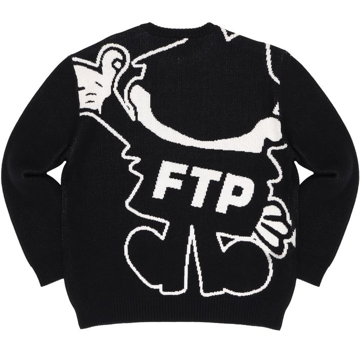 Thrasher FTP + THRASHER BORIS KNIT SWEATER Grailed