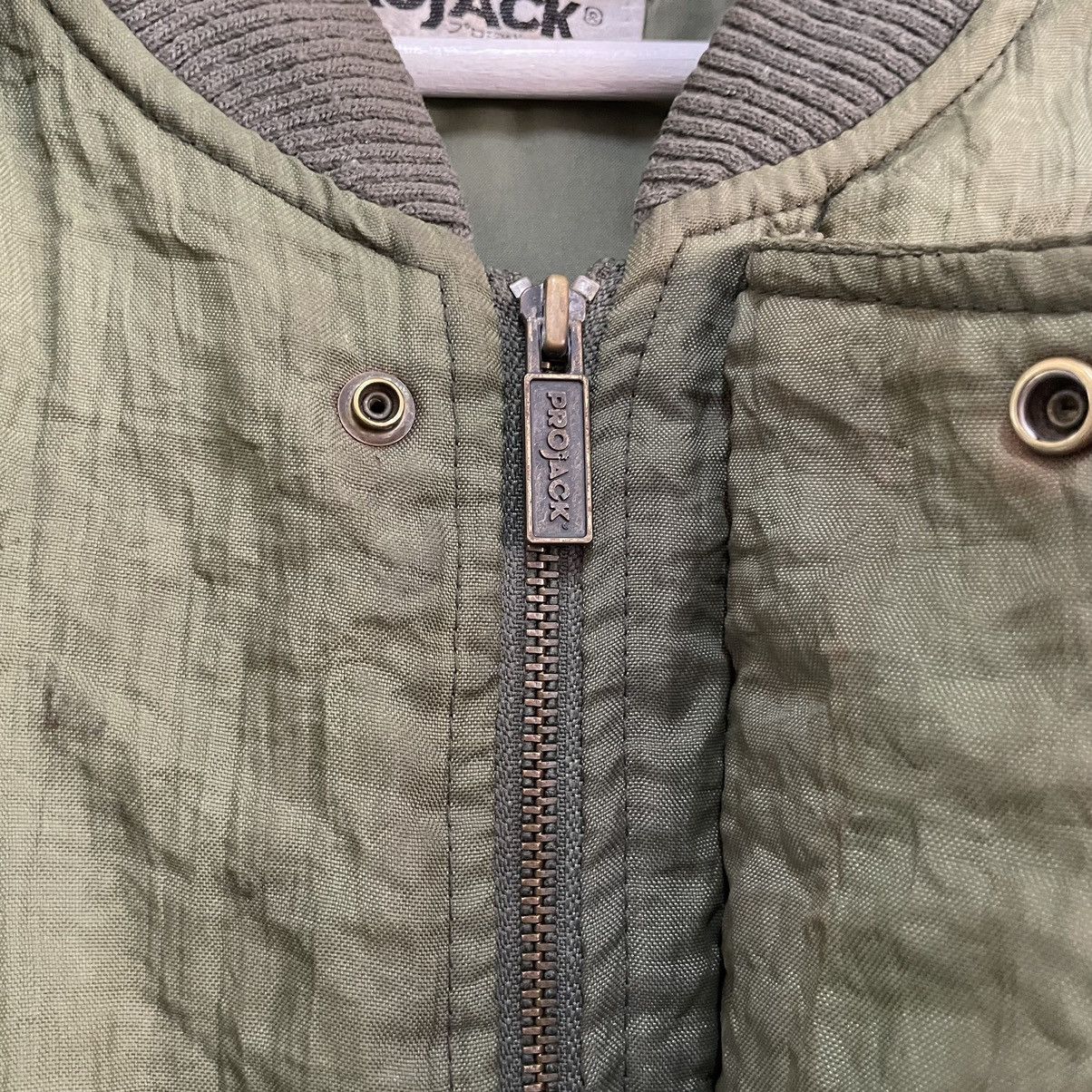 Japanese Brand 💥 80s PROJACK JAPAN BOMBER JACKET ARMY GREEN Size US S / EU 44-46 / 1 - 6 Thumbnail