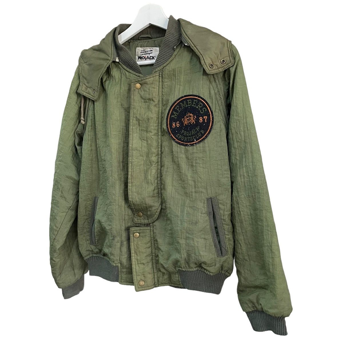 Japanese Brand 💥 80s PROJACK JAPAN BOMBER JACKET ARMY GREEN Size US S / EU 44-46 / 1 - 2 Thumbnail