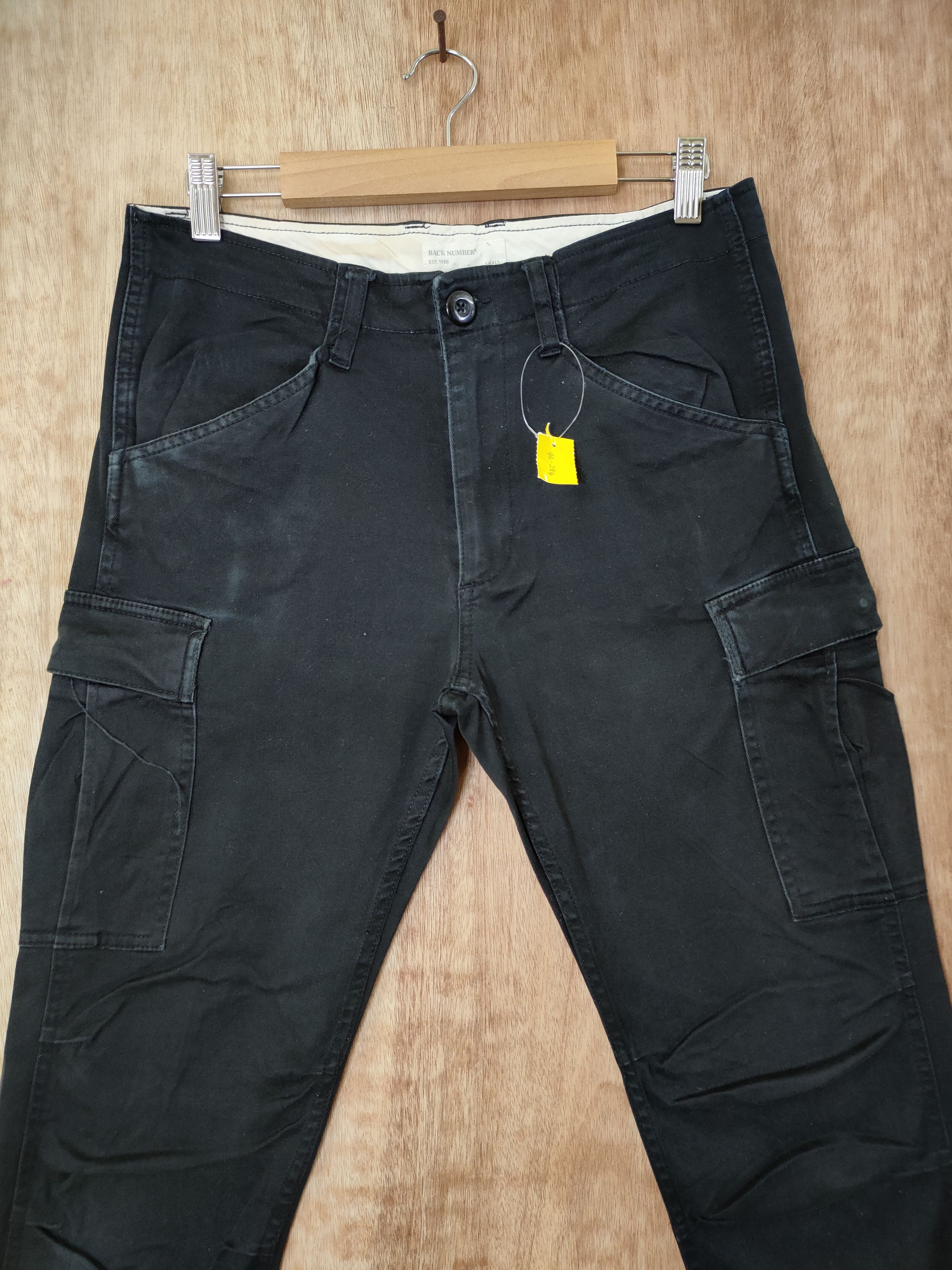 Japanese Brand DL Back Number black japan multipocket cargo pants #46-284 Size US 30 / EU 46 - 4 Thumbnail