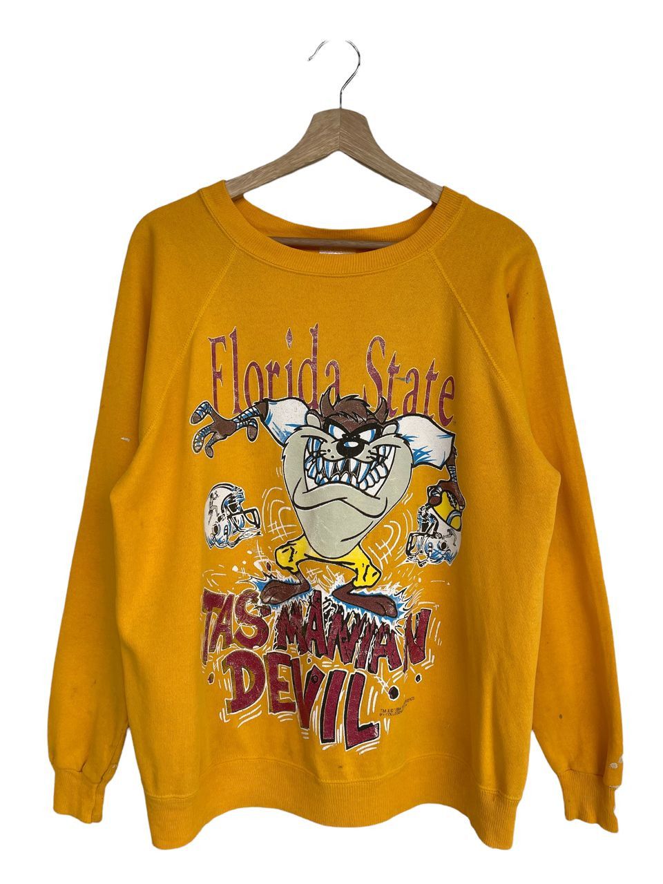 Last Drop!!Vintage Florida State University X Tazmania Sweat