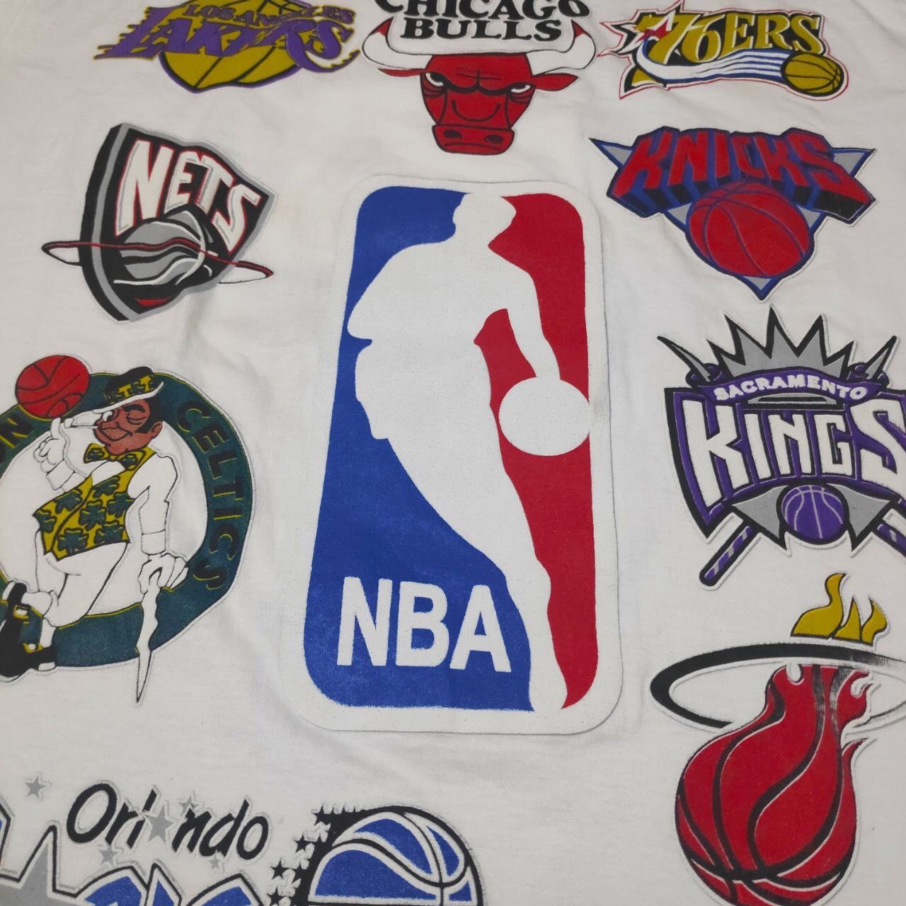 NBA × Nike × Vintage Vintage Nike Team NBA Multi Logo T Shirt Size US XL / EU 56 / 4 - 5 Thumbnail