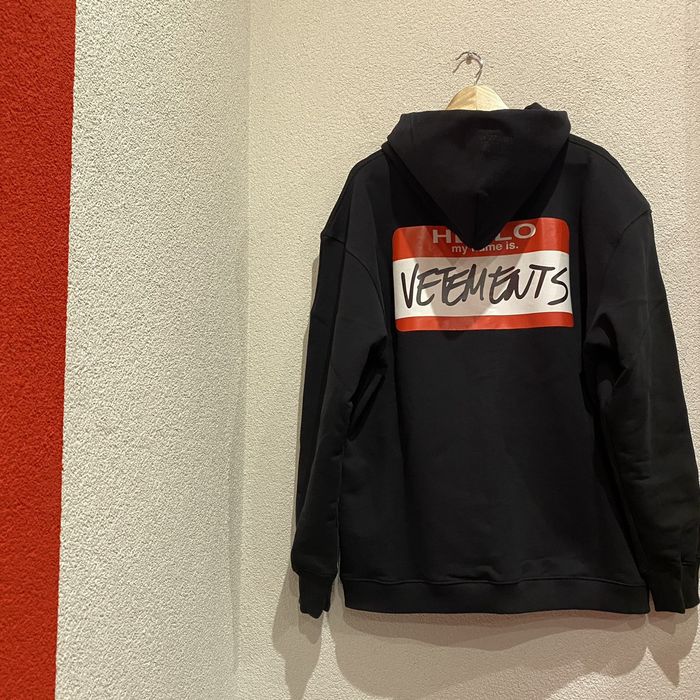 Vetements Vetements Hello My Name Is Vetements Zip Up Hoodie | Grailed