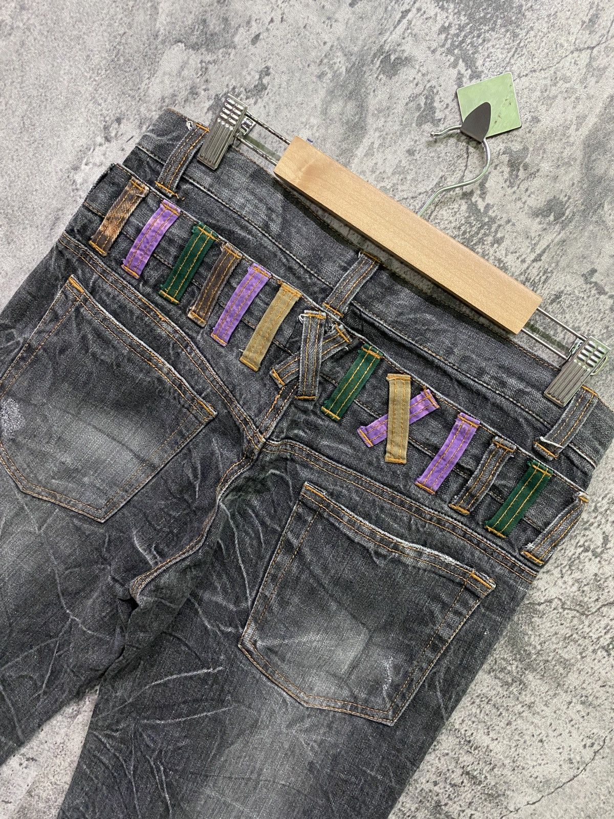Japanese Brand Vintage NYLAUS CLOTHING Double Waist Acid Wash Denim Size US 30 / EU 46 - 18 Thumbnail