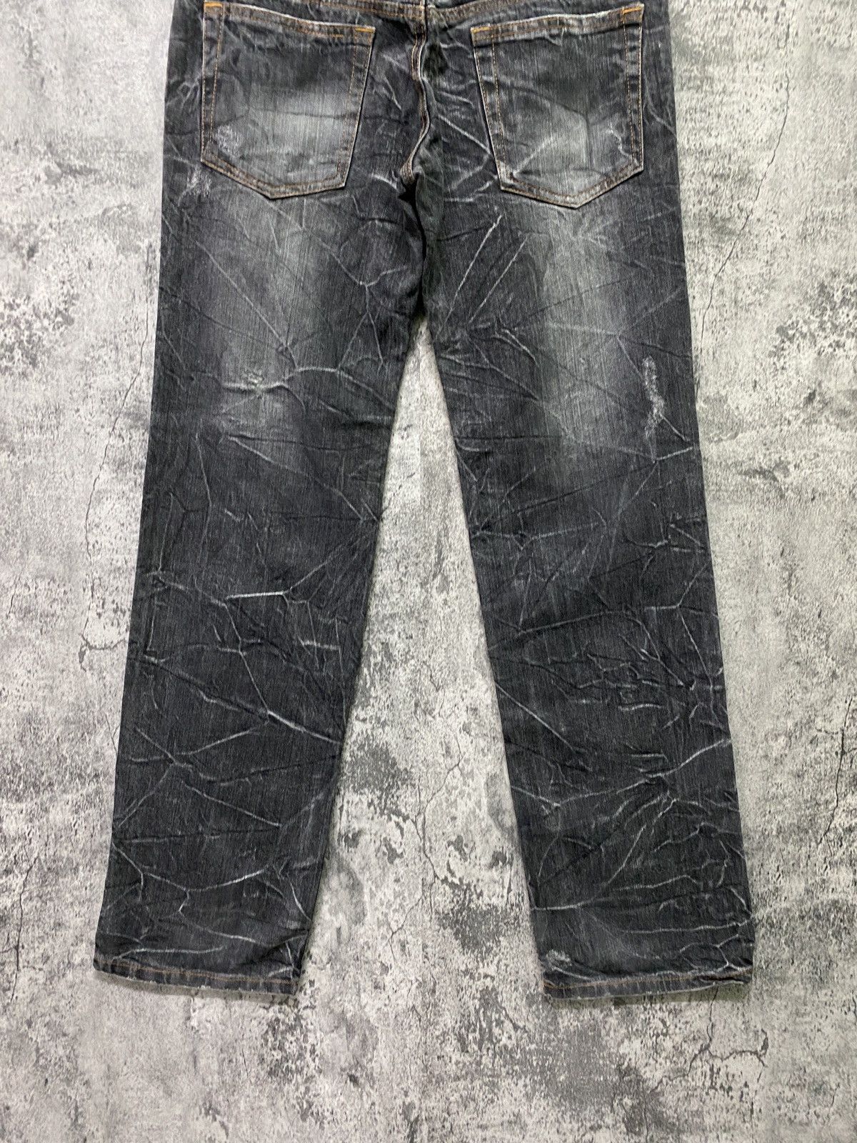 Japanese Brand Vintage NYLAUS CLOTHING Double Waist Acid Wash Denim Size US 30 / EU 46 - 17 Thumbnail
