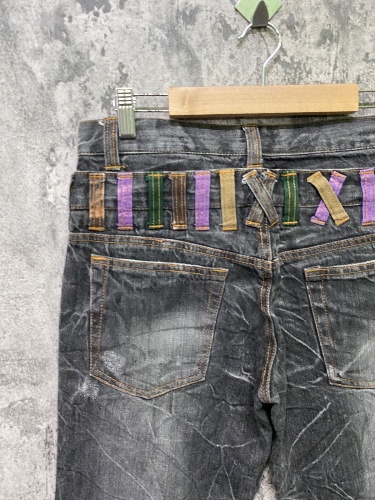 Japanese Brand Vintage NYLAUS CLOTHING Double Waist Acid Wash Denim Size US 30 / EU 46 - 13 Thumbnail
