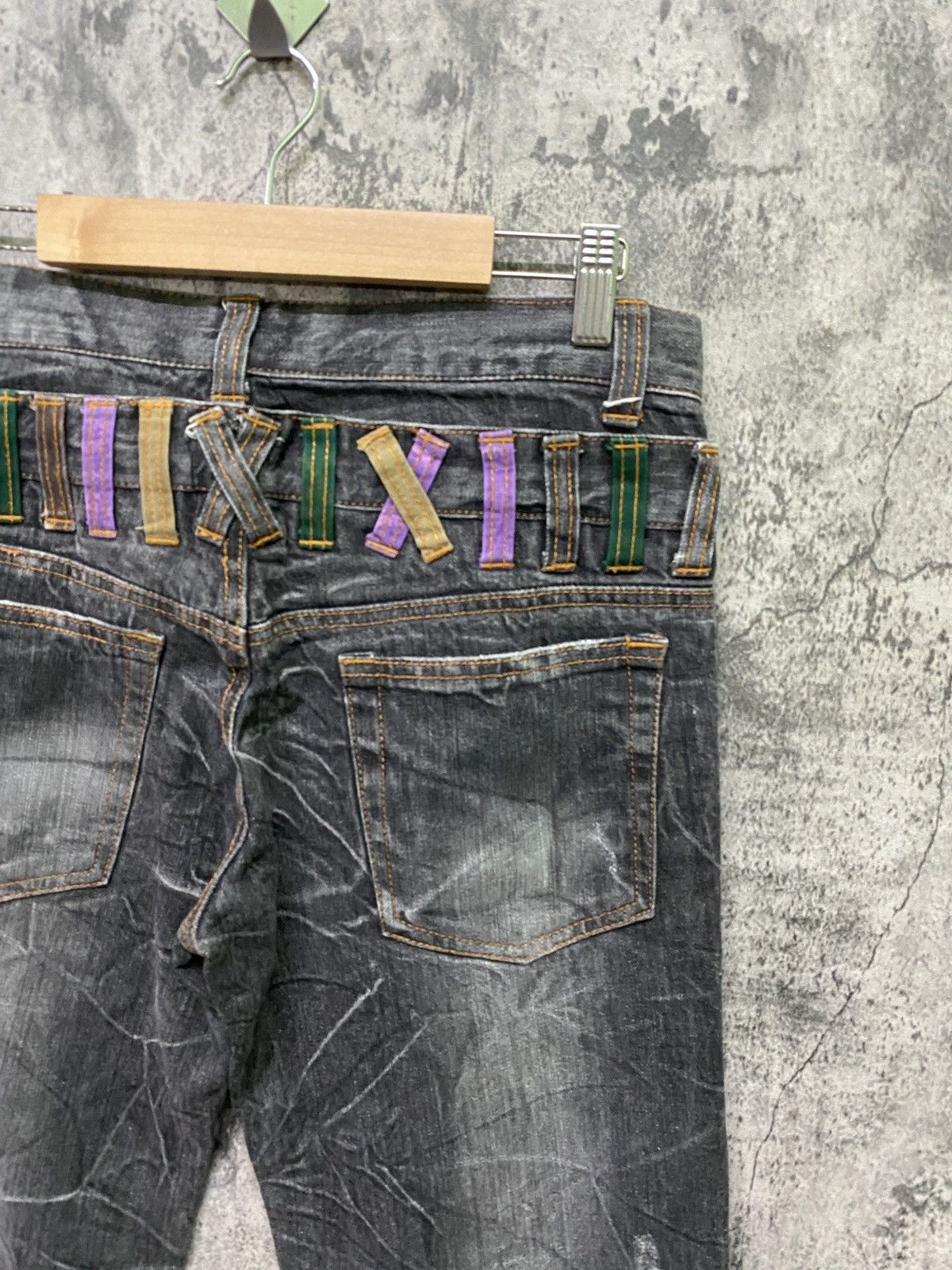 Japanese Brand Vintage NYLAUS CLOTHING Double Waist Acid Wash Denim Size US 30 / EU 46 - 14 Thumbnail
