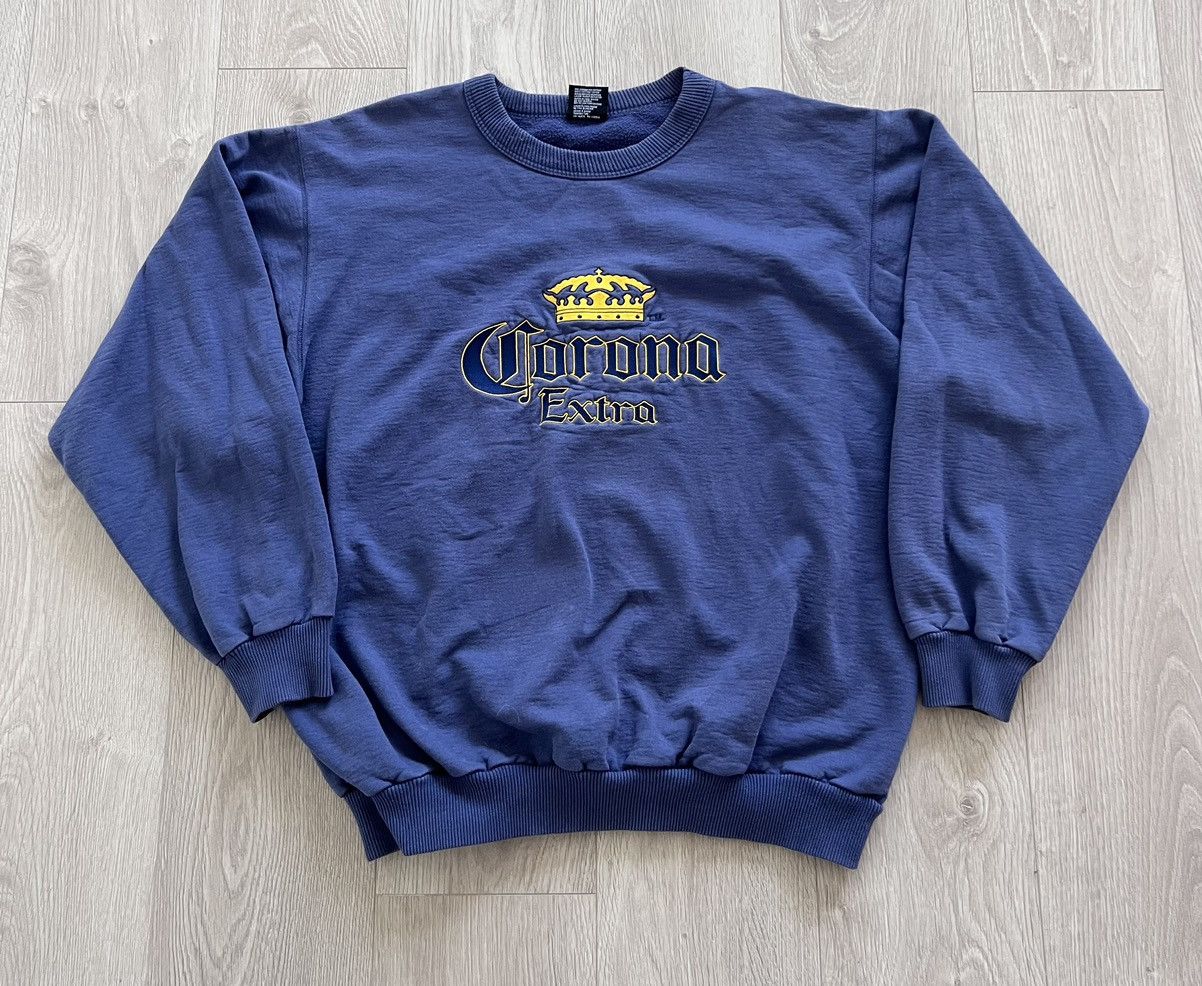 Vintage Vintage 90s Corona Extra Crew Sweatshirt Embroidered Thick Size US XL / EU 56 / 4 - 3 Thumbnail