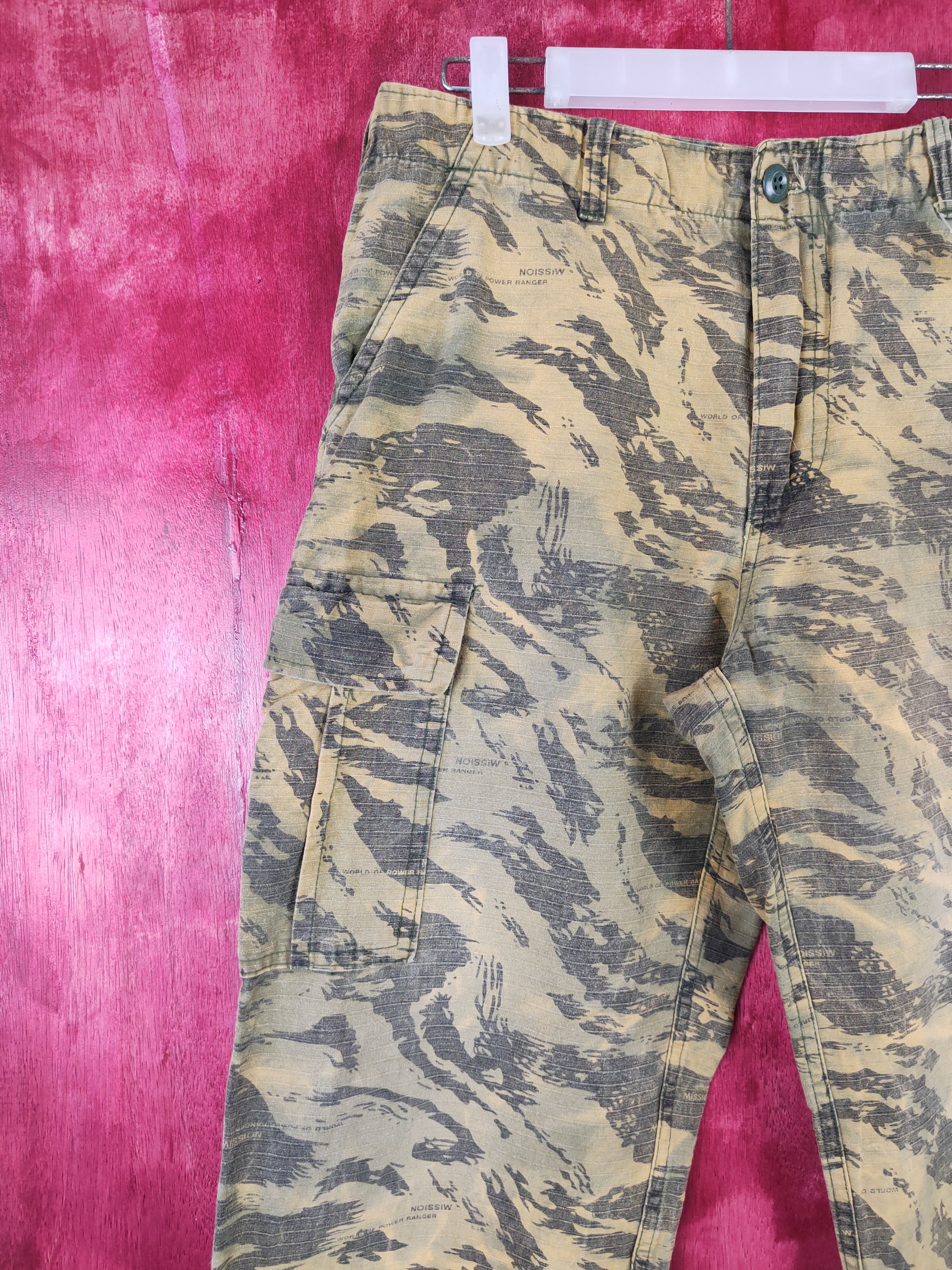 Japanese Brand Military yellow multi pocket tactical pant #S351 Size US 32 / EU 48 - 5 Thumbnail