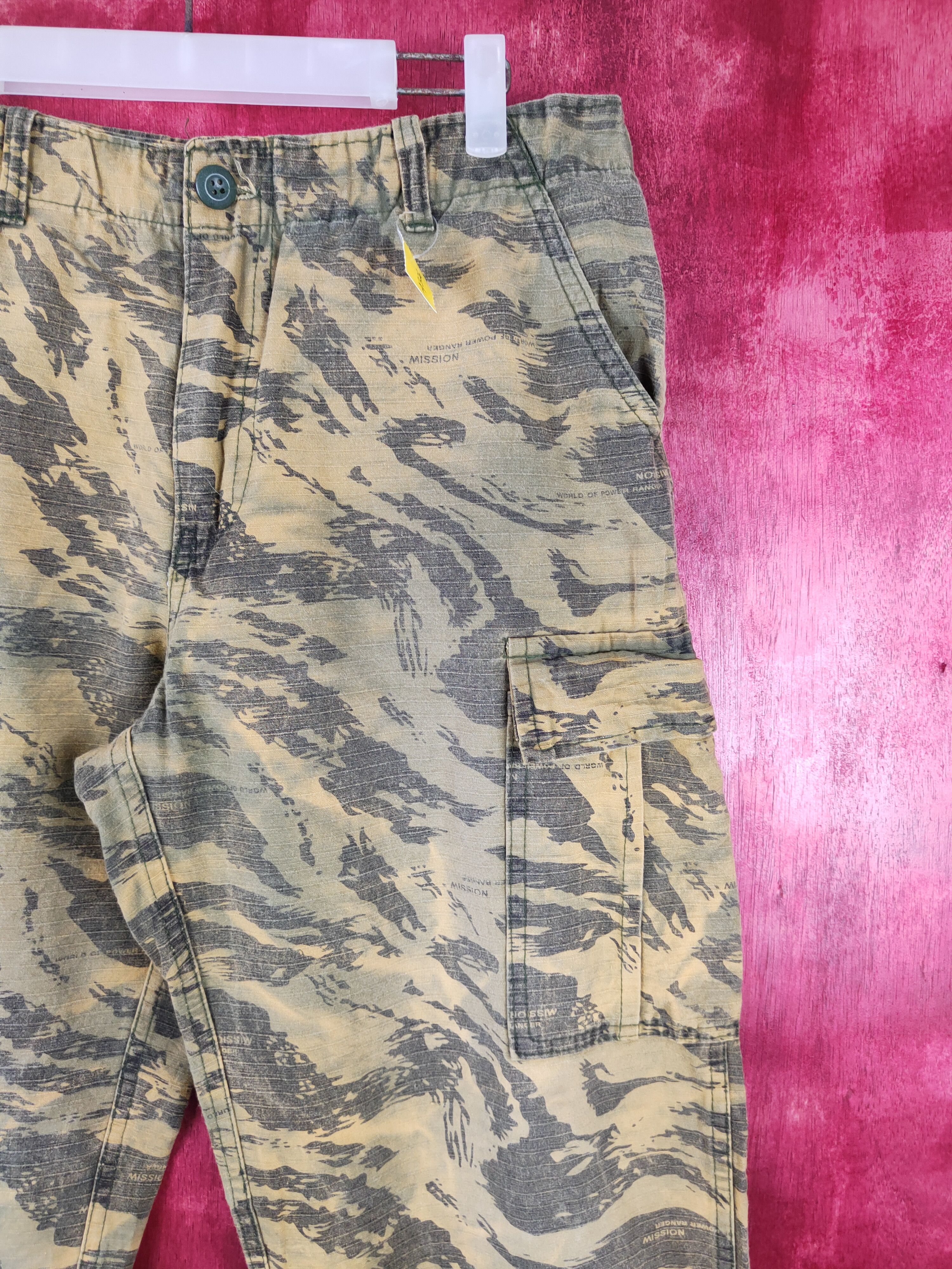 Japanese Brand Military yellow multi pocket tactical pant #S351 Size US 32 / EU 48 - 4 Thumbnail