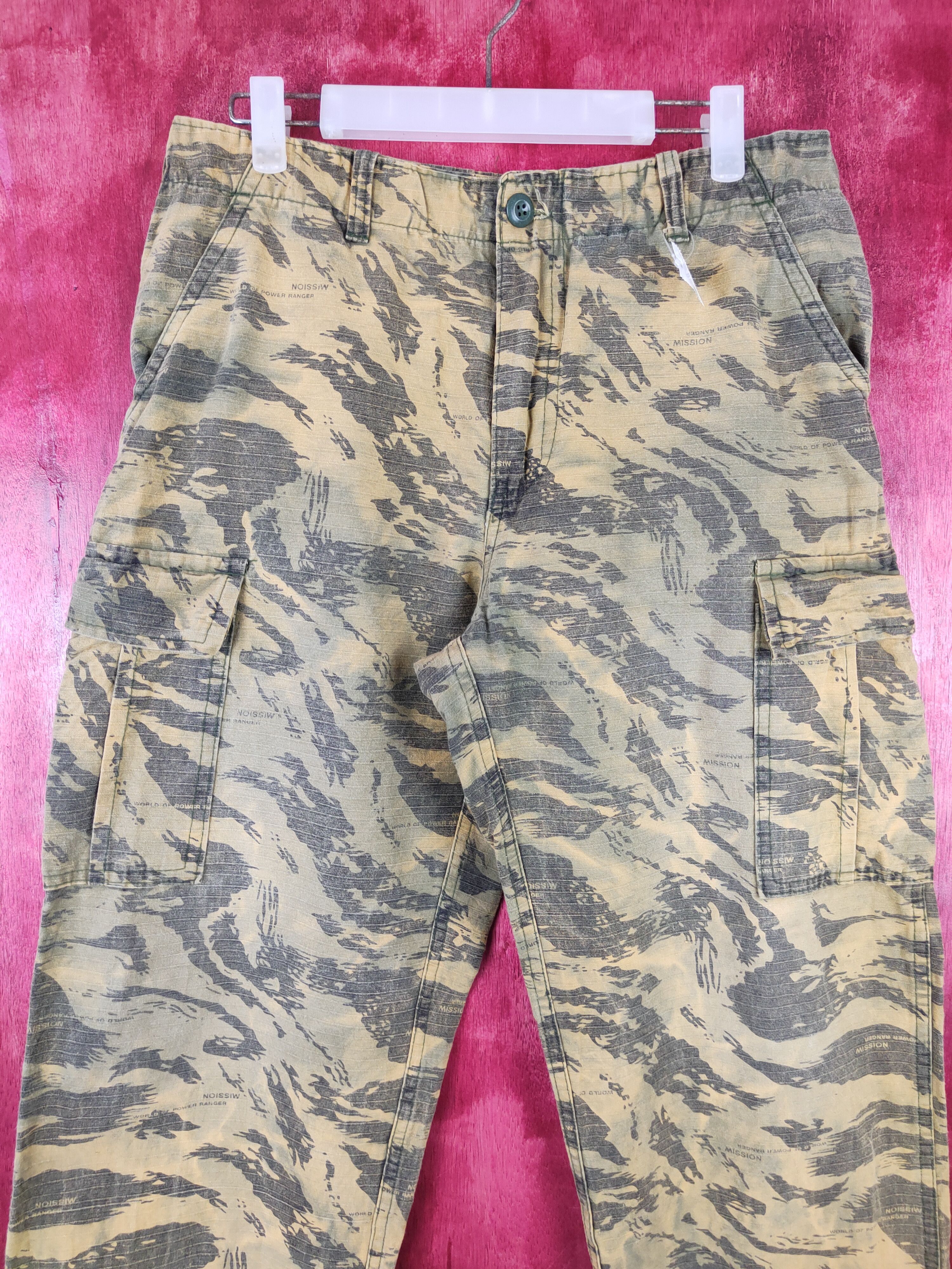 Japanese Brand Military yellow multi pocket tactical pant #S351 Size US 32 / EU 48 - 2 Thumbnail