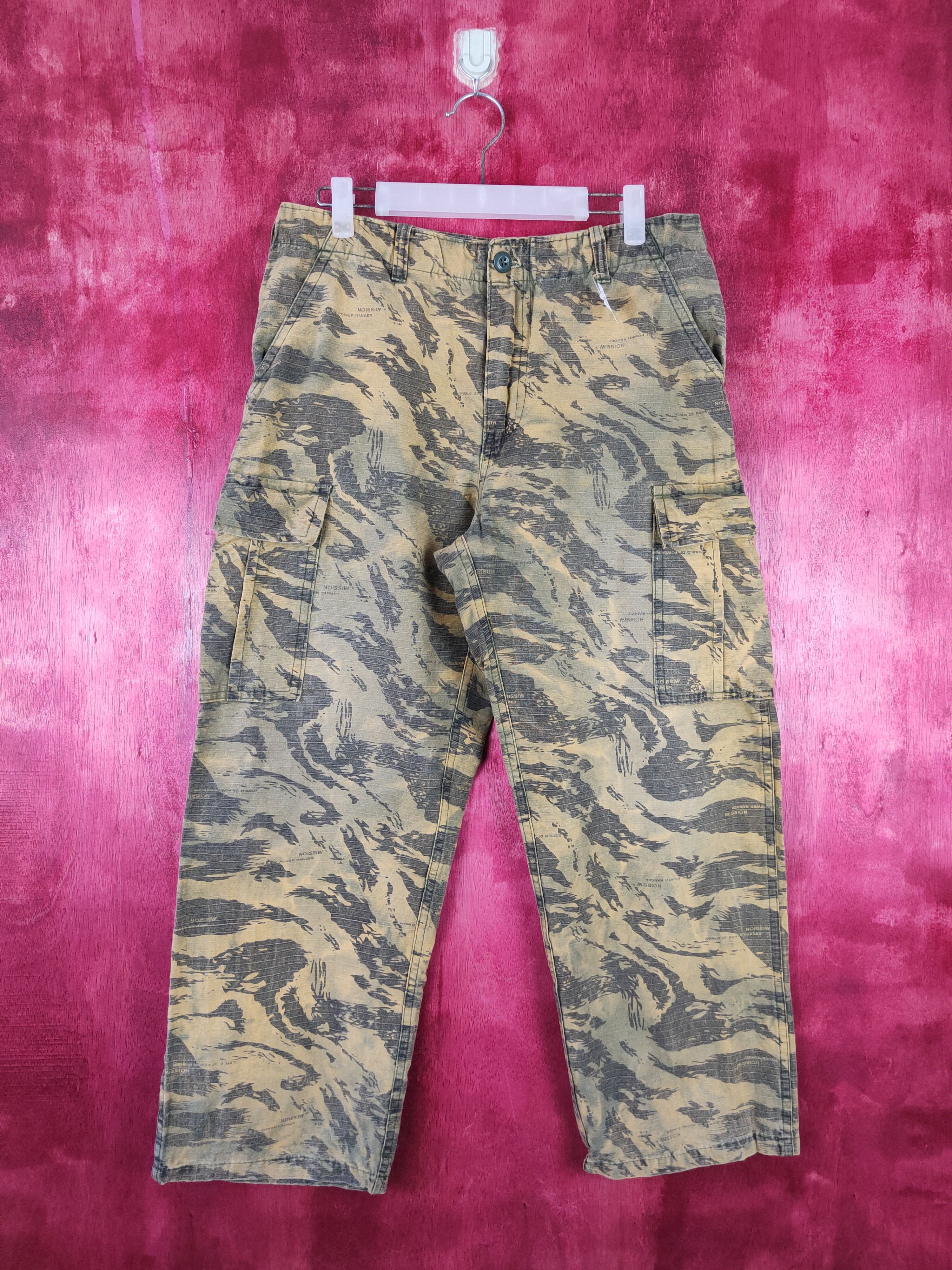 Japanese Brand Military yellow multi pocket tactical pant #S351 Size US 32 / EU 48 - 1 Thumbnail