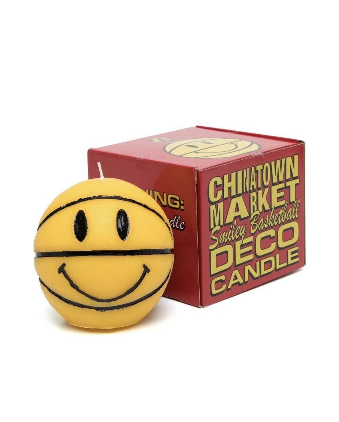 image of Hype x Market Chinatown Market Smiley Basketball Deco Candle Homegoods in Yellow, Men's
