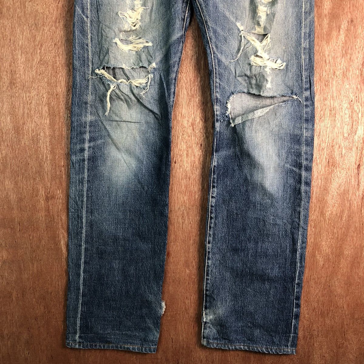 Johnbull DLL John Bull Distressed selvedge Denim like cobain #c137 Size US 33 - 3 Thumbnail