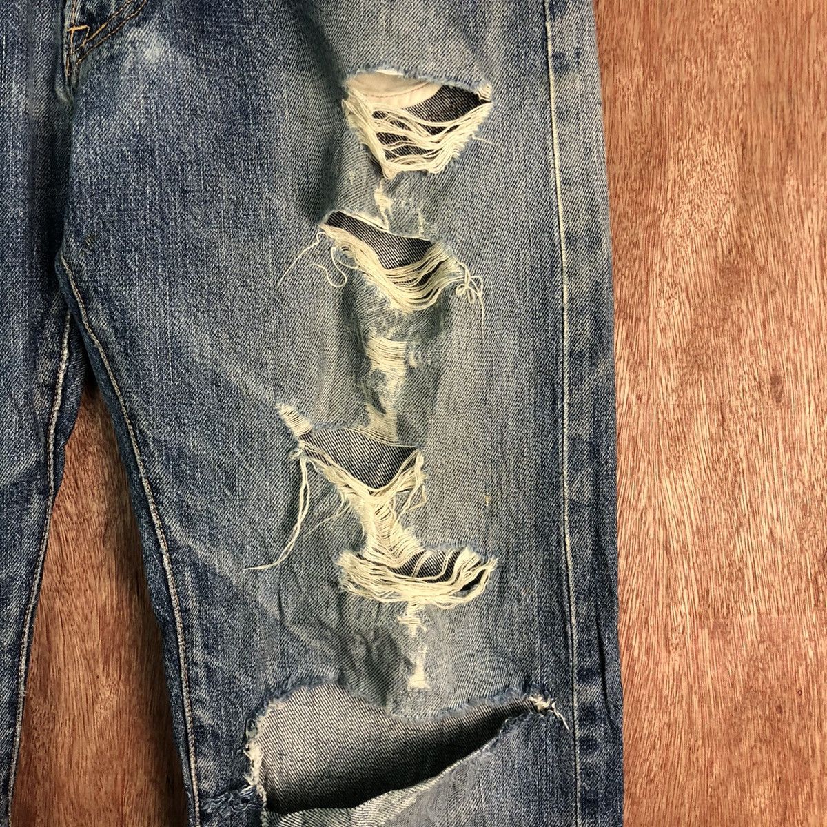 Johnbull DLL John Bull Distressed selvedge Denim like cobain #c137 Size US 33 - 5 Thumbnail