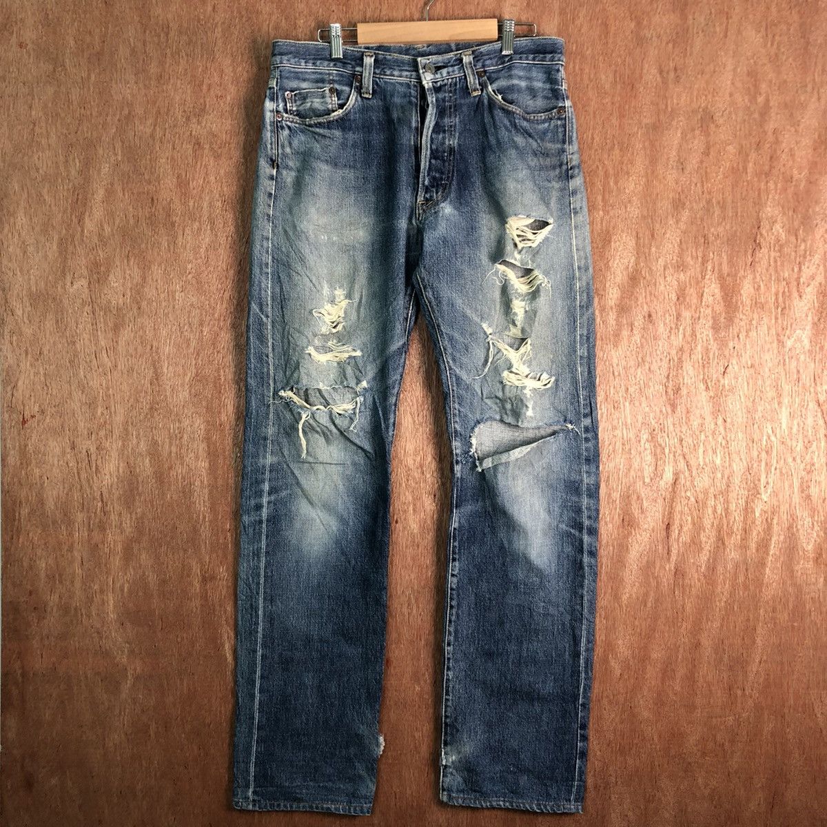 image of Dl John Bull Japan Distressed Denim Jeans Like Cobain C137 in Blue, Men's (Size 31)