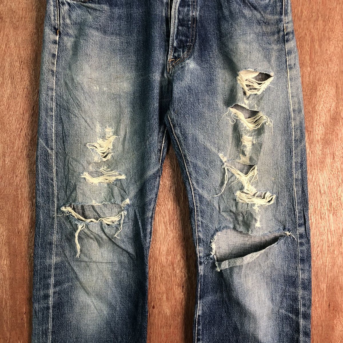 Johnbull DLL John Bull Distressed selvedge Denim like cobain #c137 Size US 33 - 4 Thumbnail