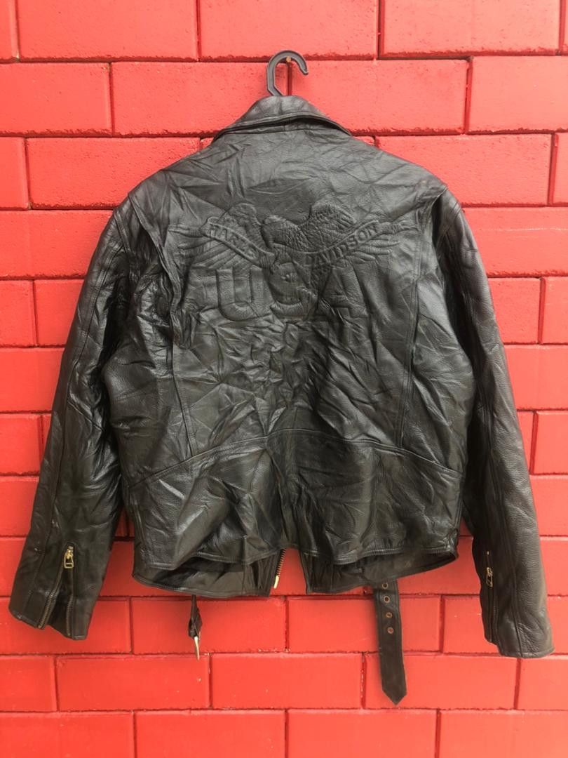 Harley Davidson × Vintage Vintage Harley Davidson Leather Jacket Motorcycle Fashion Size US L / EU 52-54 / 3 - 2 Thumbnail