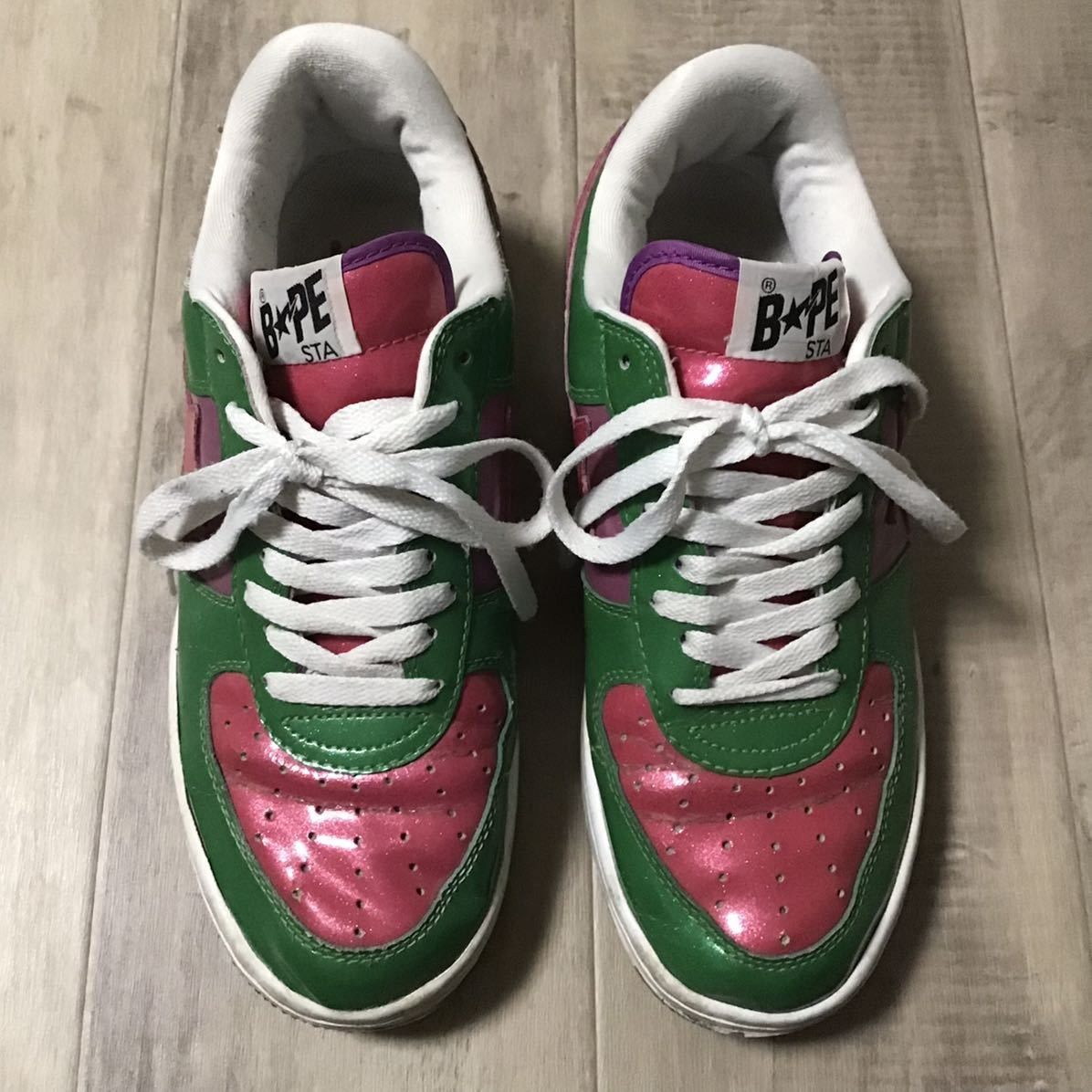 Bape Glitter BAPESTA Sneakers a bathing ape BAPE STA shoes NIGO Size US 9 / EU 42 - 2 Thumbnail