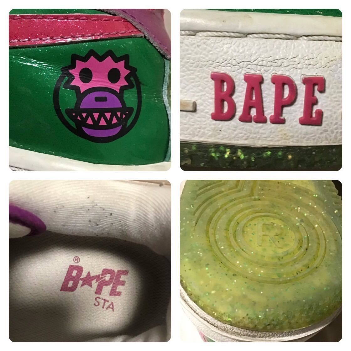 Bape Glitter BAPESTA Sneakers a bathing ape BAPE STA shoes NIGO Size US 9 / EU 42 - 8 Thumbnail