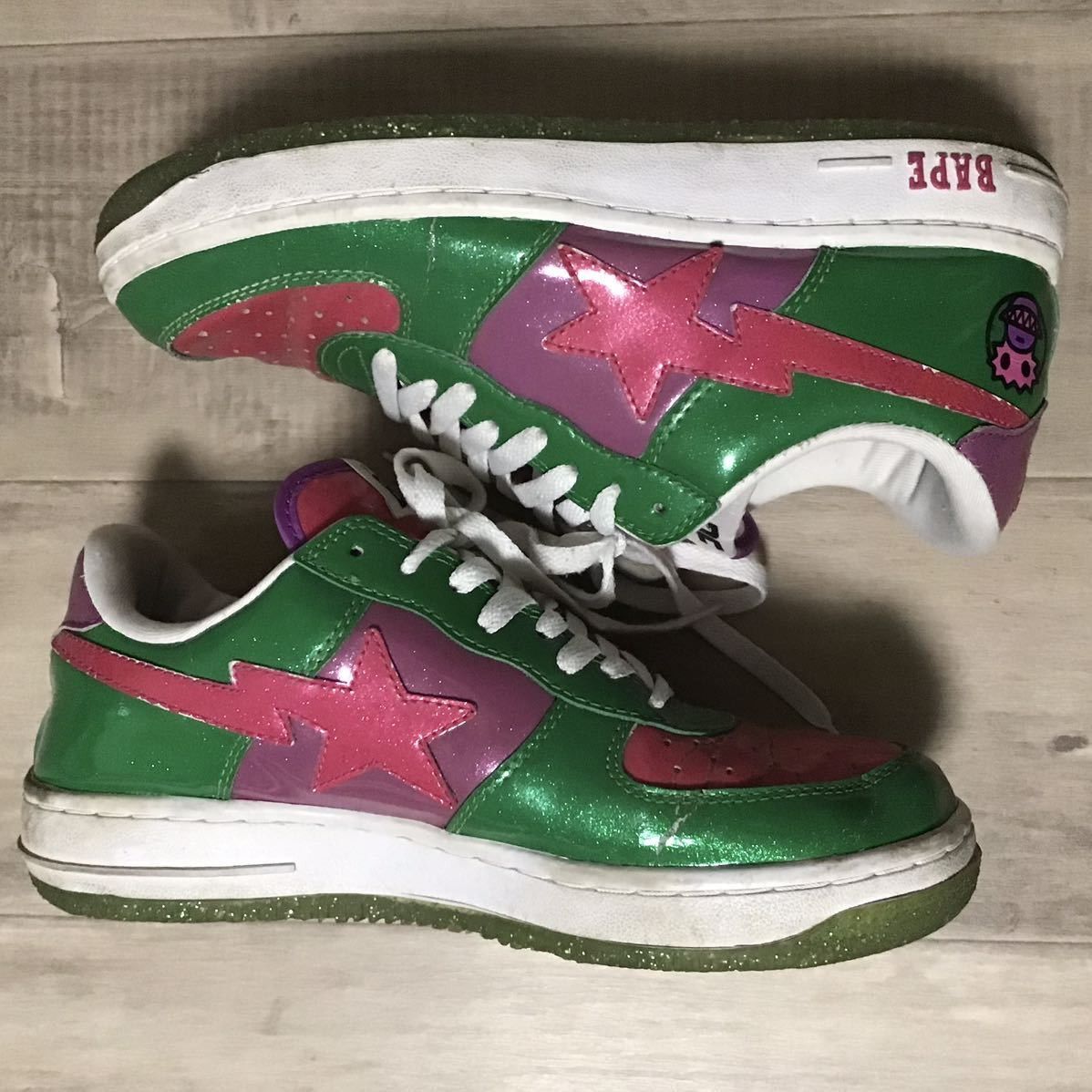 Bape Glitter BAPESTA Sneakers a bathing ape BAPE STA shoes NIGO Size US 9 / EU 42 - 3 Thumbnail
