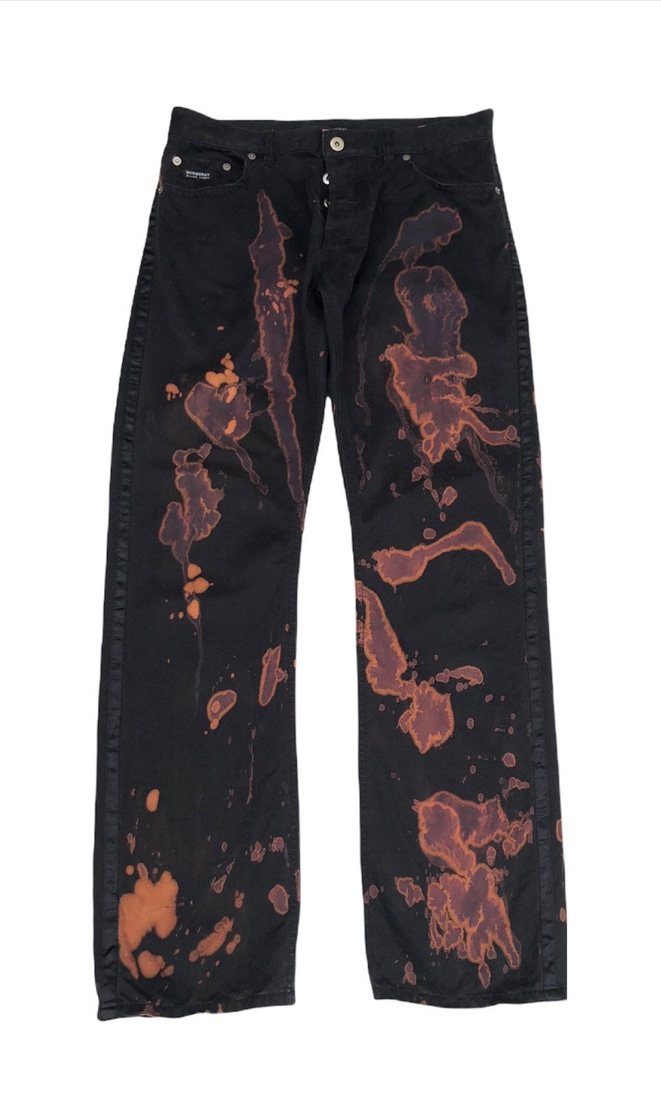 Burberry 🔥Archival Burberry Black Label Custom Bleached Jeans Size US 32 / EU 48 - 1 Thumbnail