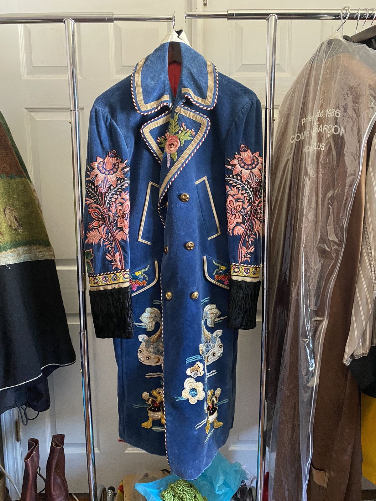 Gucci Sample Gucci x Disney Donald Duck Shearling Velvet Coat | Grailed