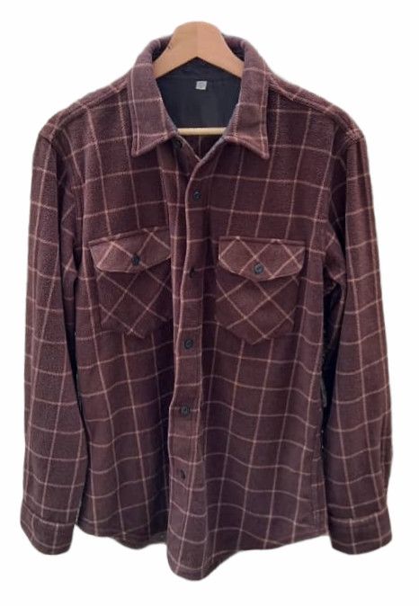 Vintage Plaid Double Pockets Long Sleeve