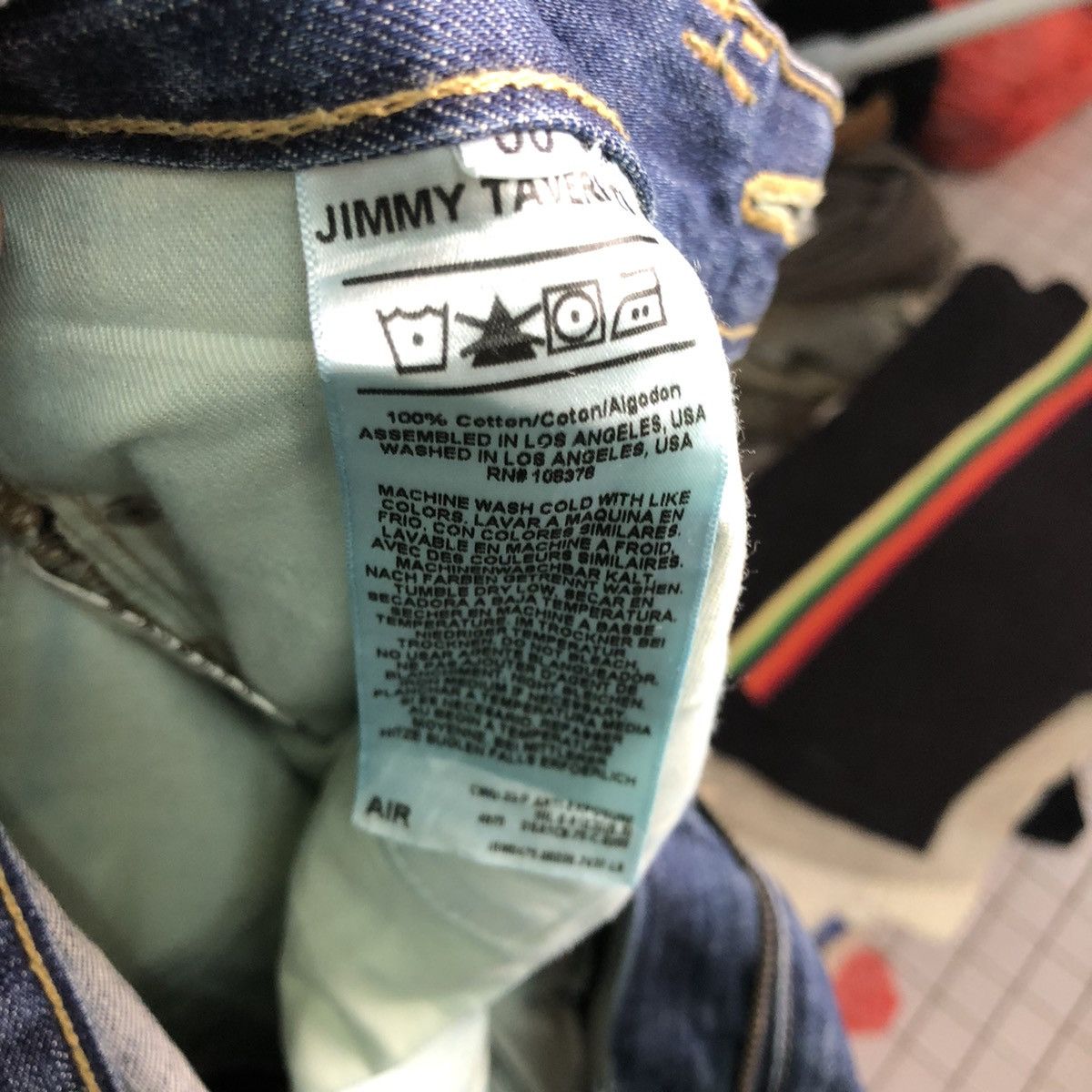Jimmy Taverniti Jimmt Taverniti Blue Denim patchwork distressed Jeans #c135 Size US 31 - 15 Thumbnail
