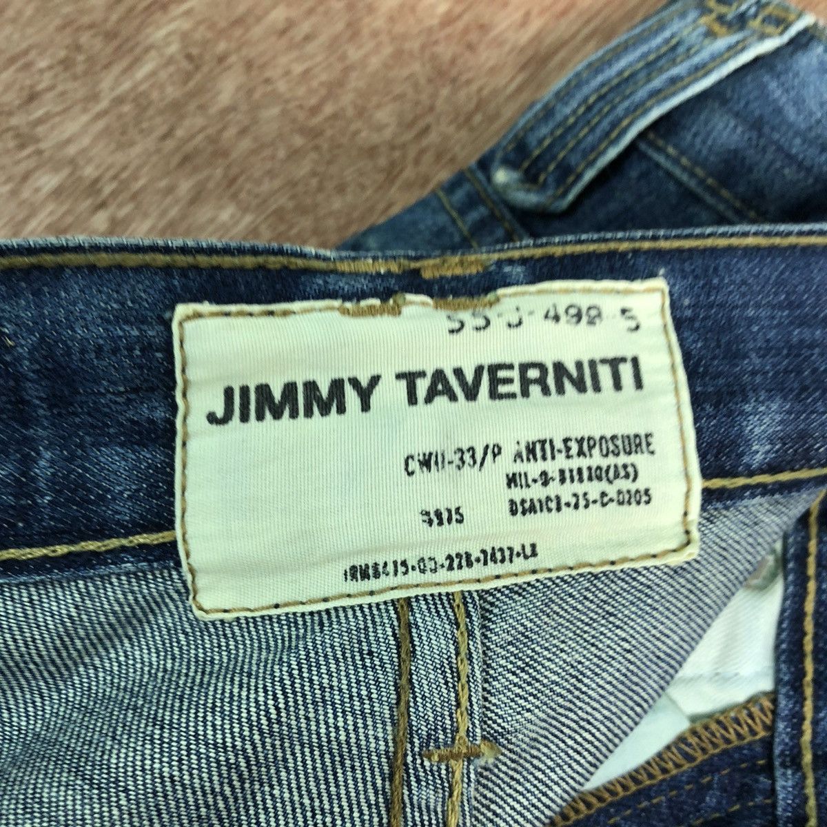 Jimmy Taverniti Jimmt Taverniti Blue Denim patchwork distressed Jeans #c135 Size US 31 - 14 Thumbnail