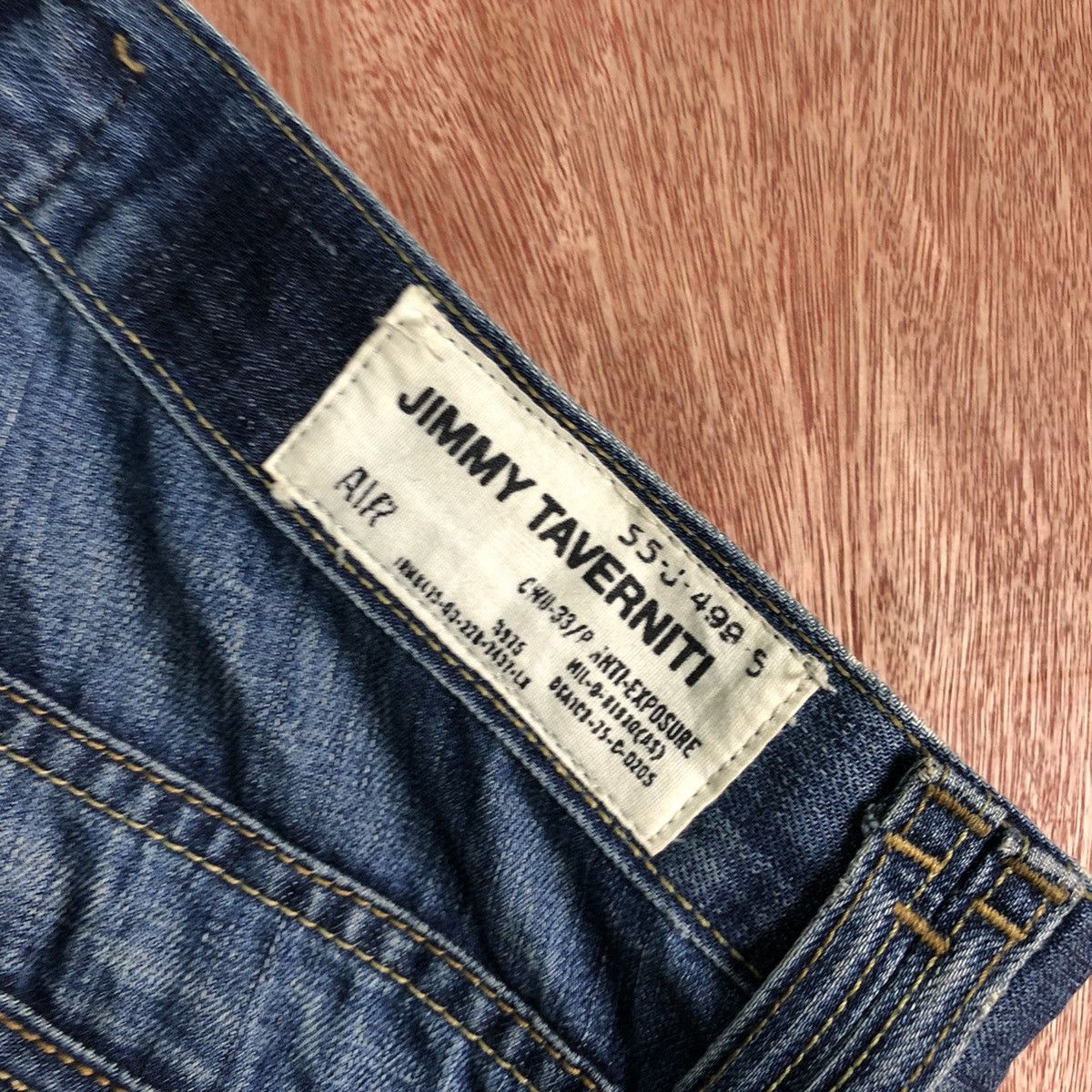 Jimmy Taverniti Jimmt Taverniti Blue Denim patchwork distressed Jeans #c135 Size US 31 - 13 Thumbnail